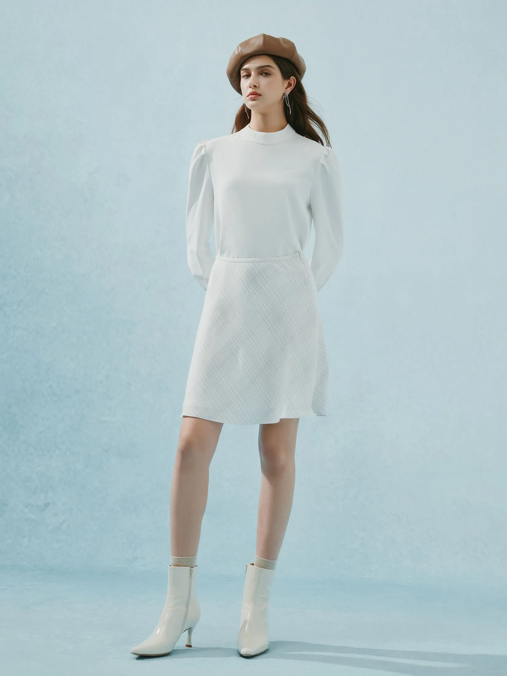 G2000 Women Clothing Poly Textile Crepe Blouse Regular Fit - Off-White