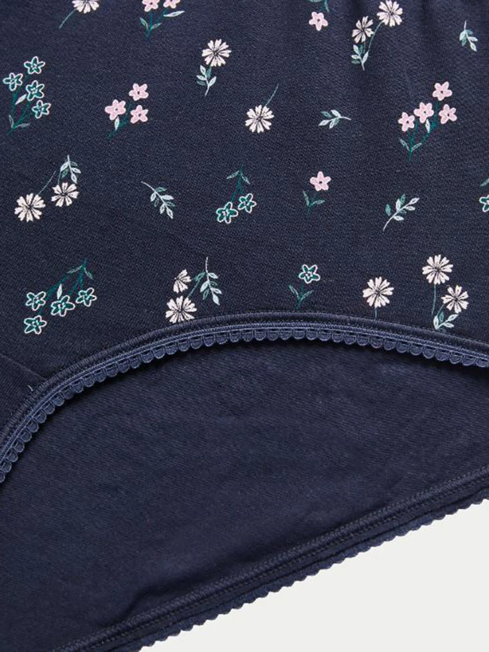 MARKS & SPENCER Women High Rise Shorts Cotton Lycra Printed 5 Pk Multi-Color