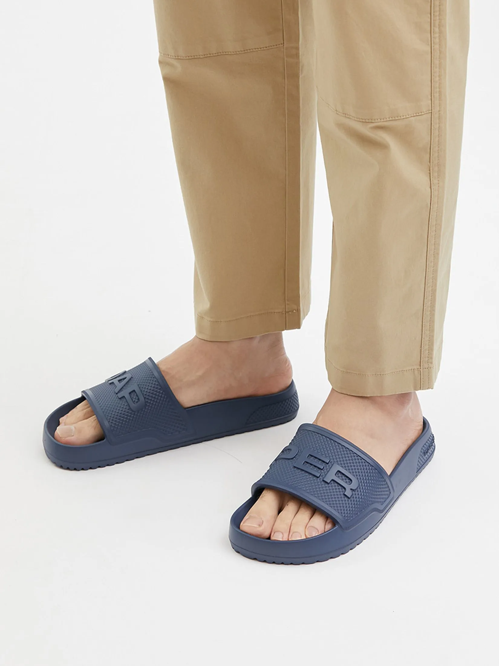 DAPPER DAPPER Iconic Comfort Pool Slide Sandals Navy