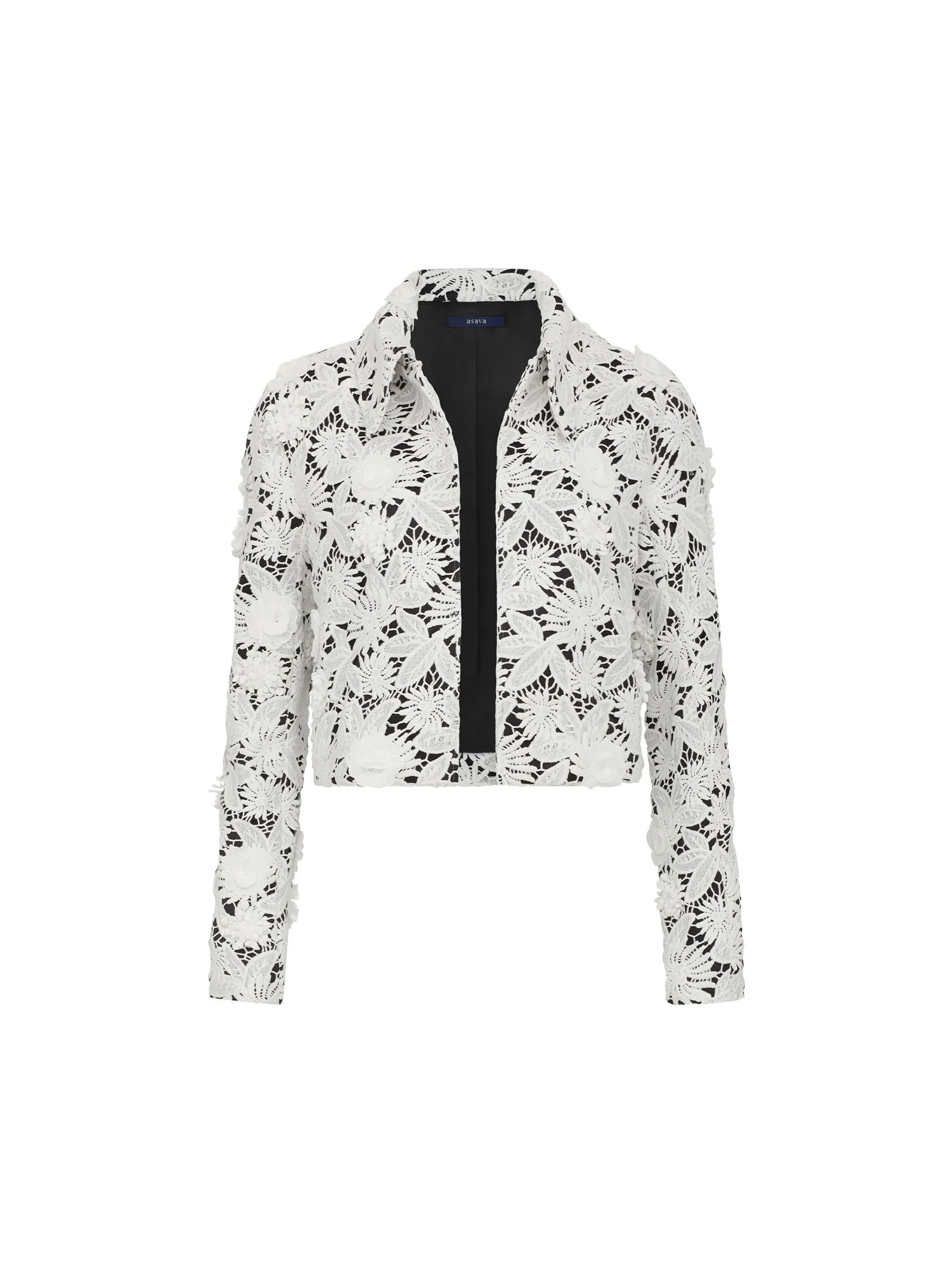 ASAVA ( AW24 )Asava Floral-lace Women Cropped Jacket White