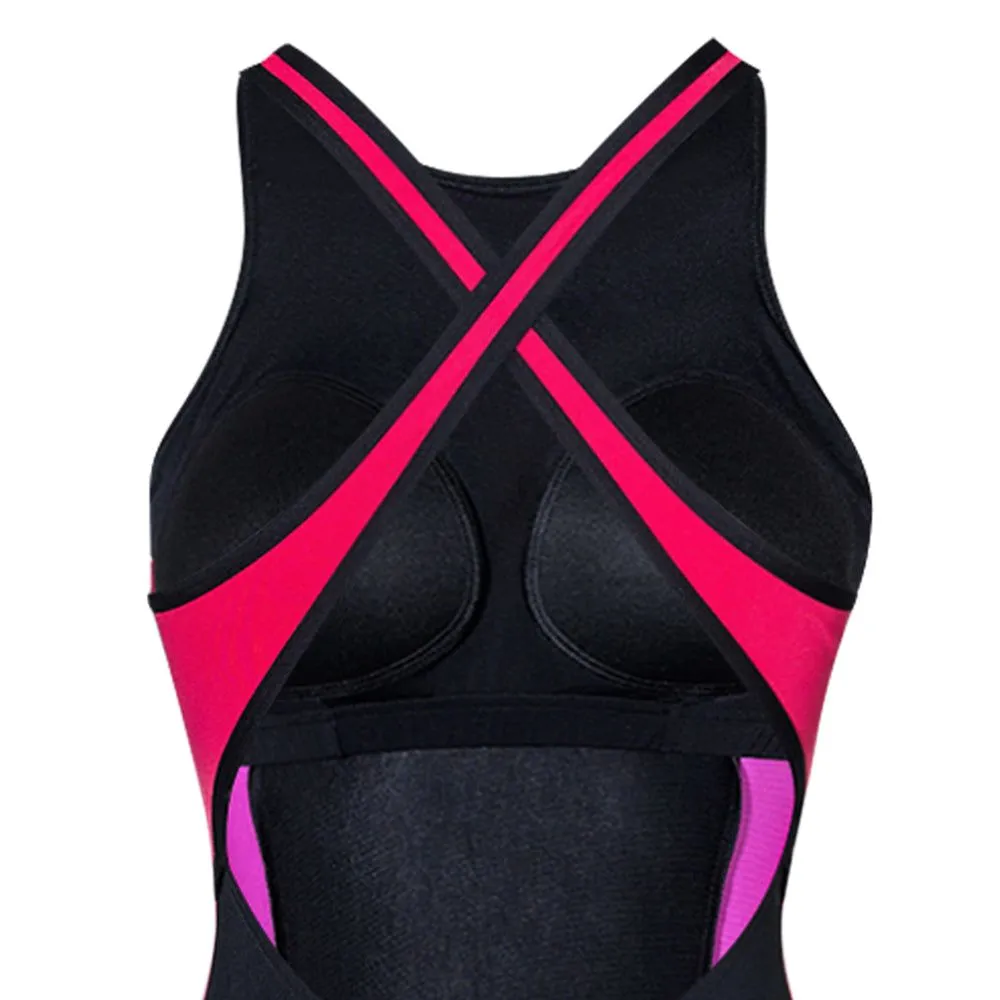 SPEEDO Women Swimsuit Highneck Splice Crossback Black - SP111SP434EGTH