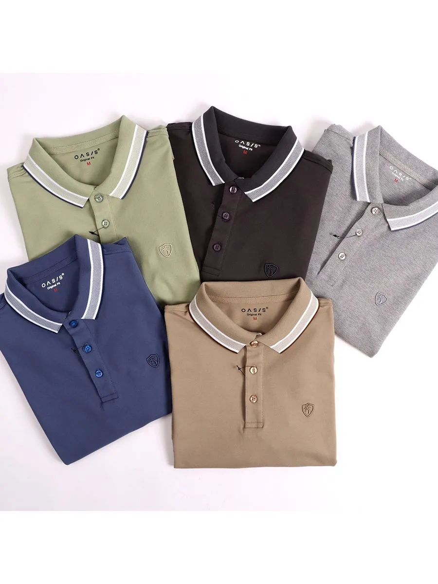 OASIS Men's Short sleeve polo shirt Grey