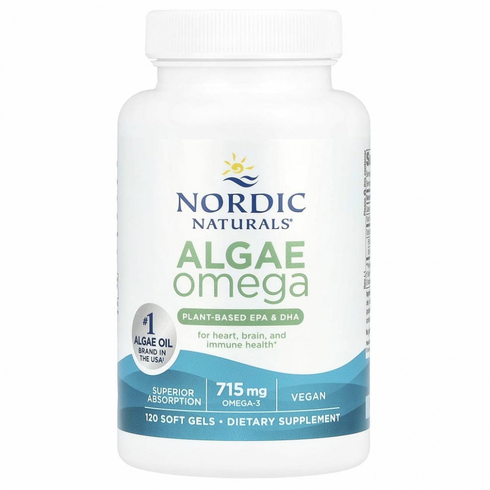 Nordic Naturals, Algae Omega, 715 мг, 120 мягких таблеток