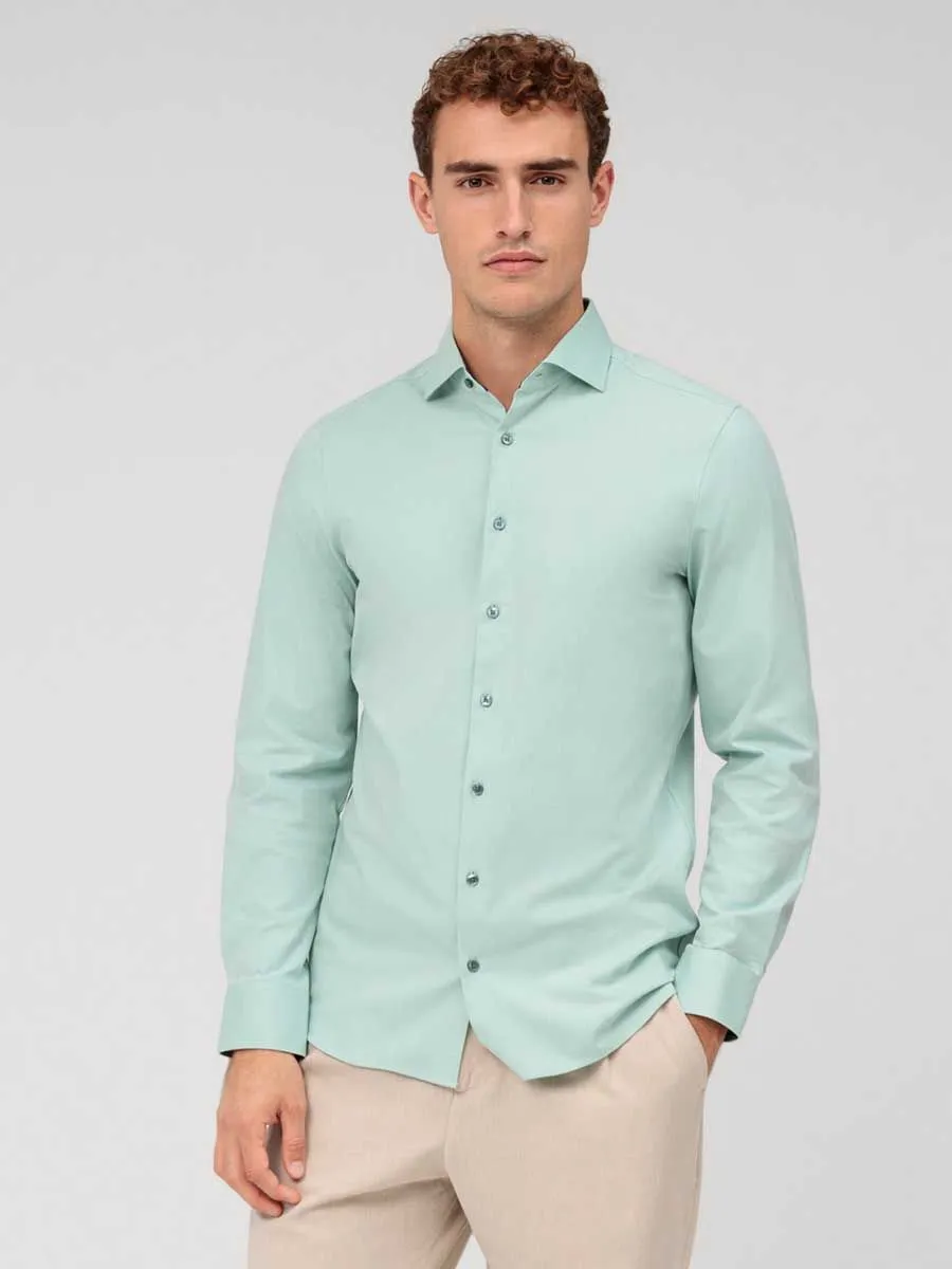 OLYMP CLIMATE CONTROL - MEN SHIRT LONG SLEEVES BODY  FIT GREEN