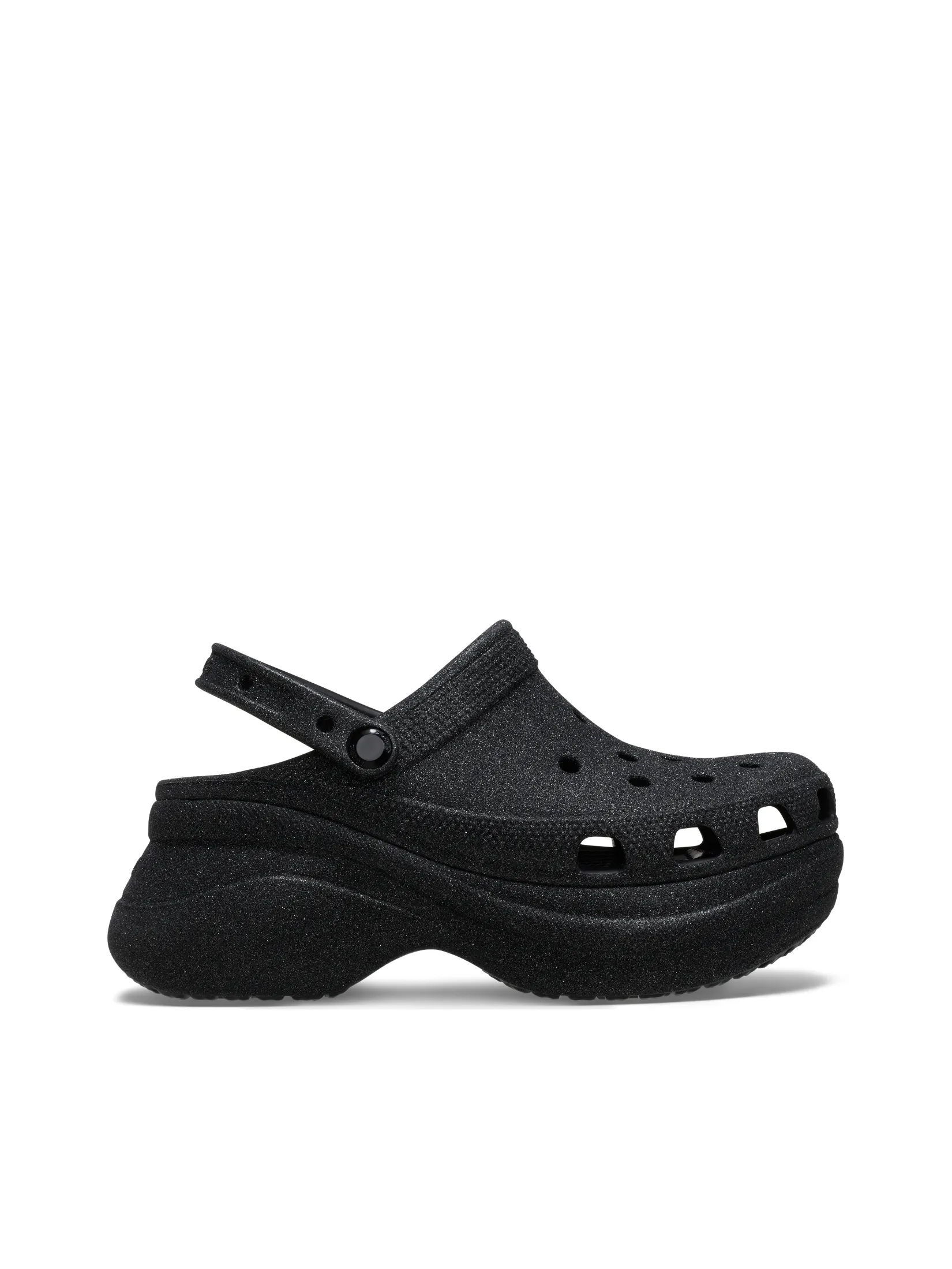 CROCS WOMEN S BAE GLITTER CLOG - BLACK