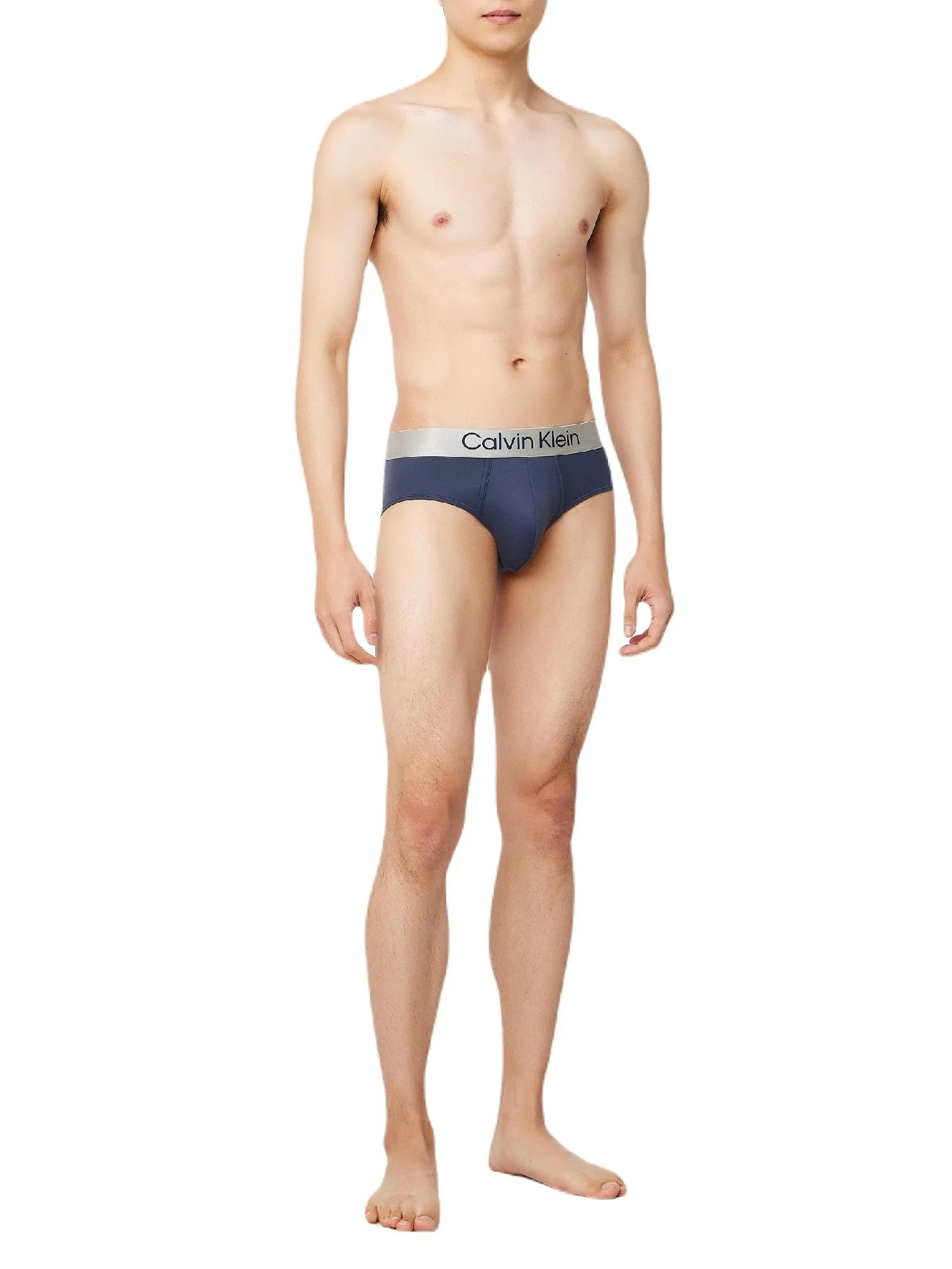 CALVIN KLEIN Men's Brushed Micro Jersey Hip Brief Navy Blue
