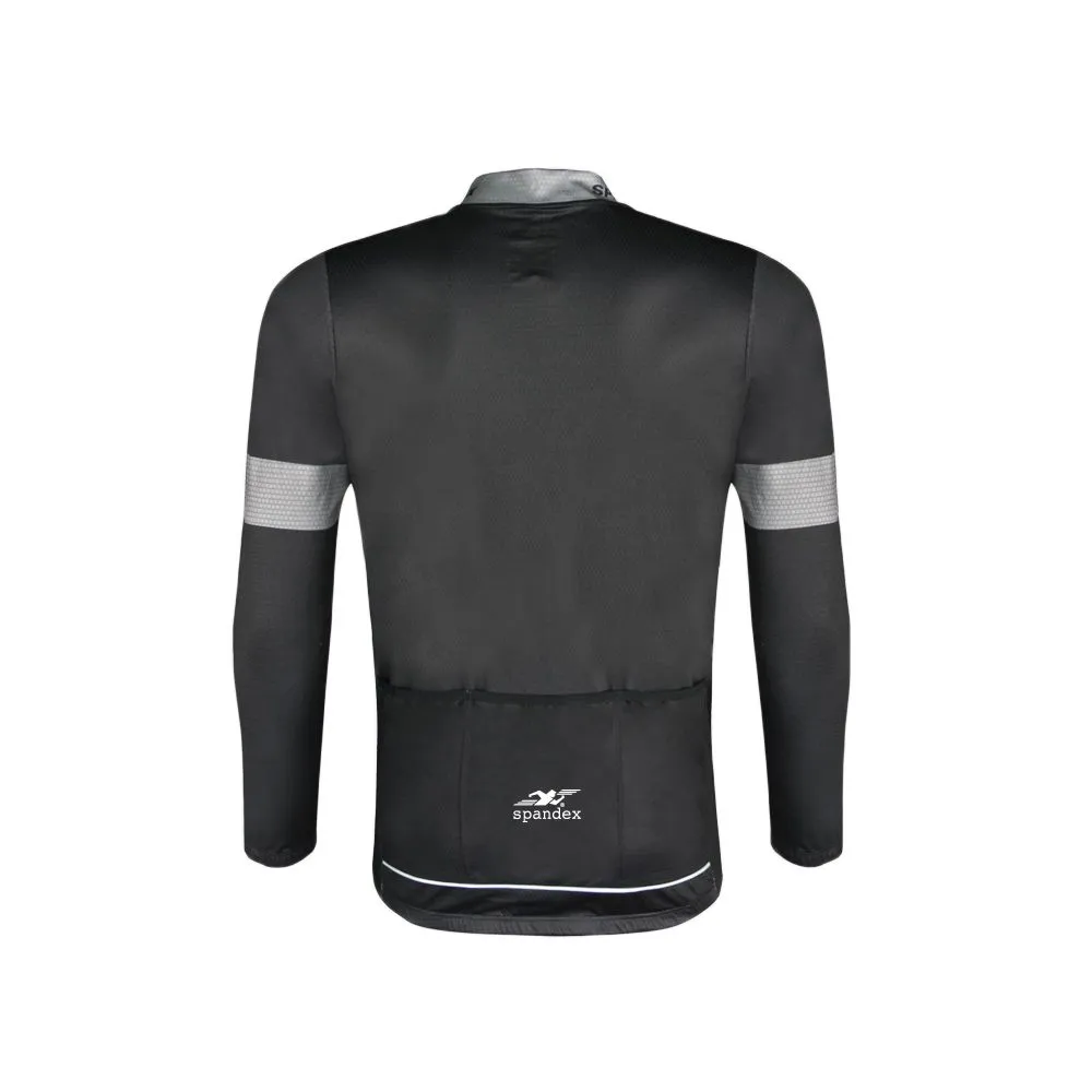 SPANDEX Black/Grey-CL002-Cycling Long Sleeve