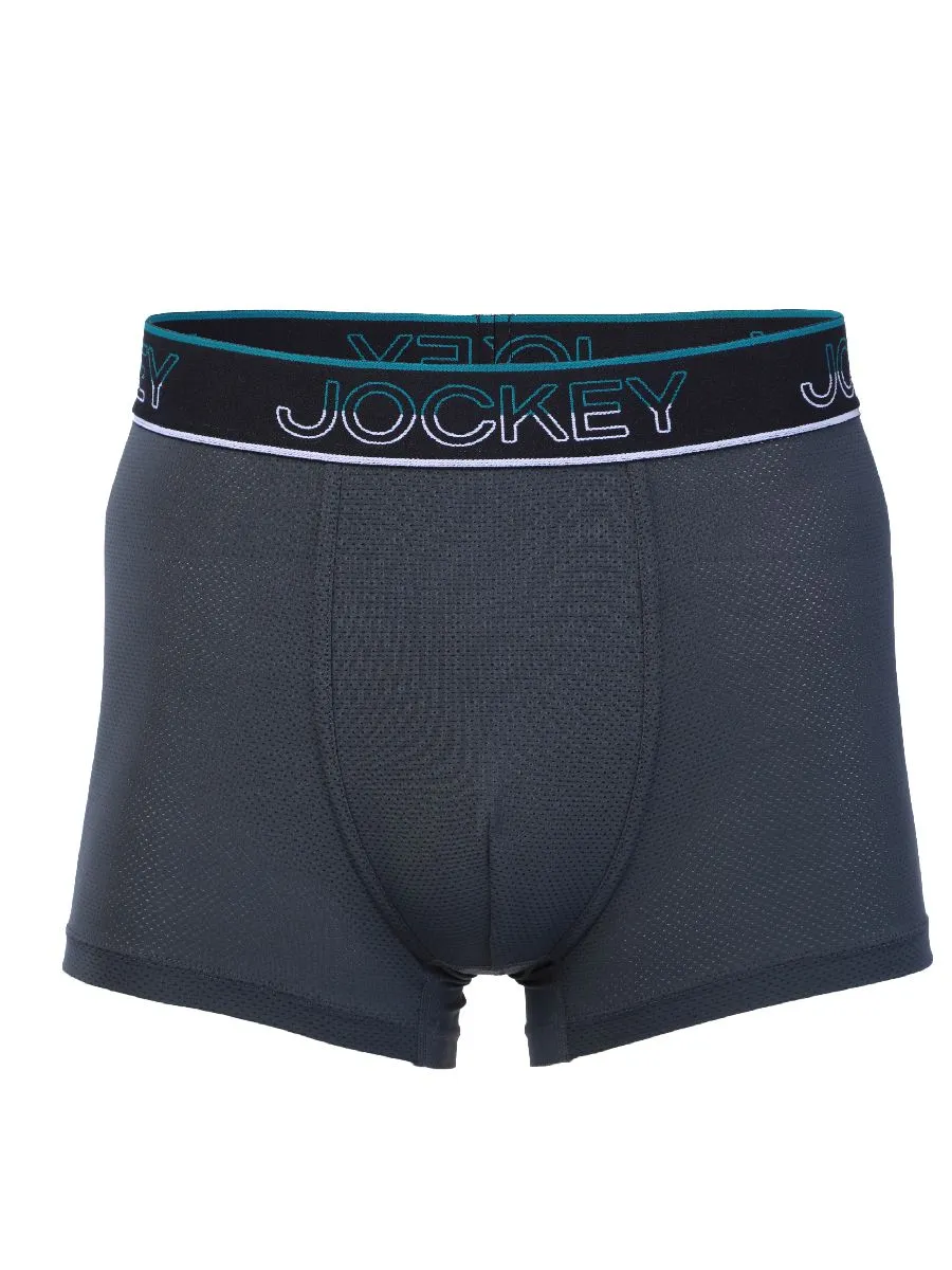 JOCKEY UNDERWEAR Men's PERFORMANCE TRUNKS DARK GREY