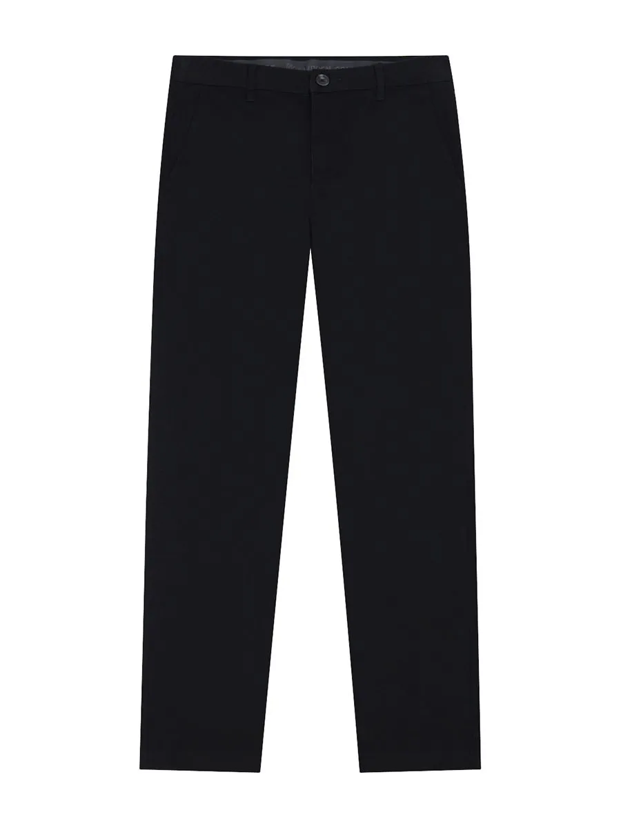 GIORDANO Men's Super Stretch Easy-Care Pants (180° Waistband) Signature Black Size - 30 EU