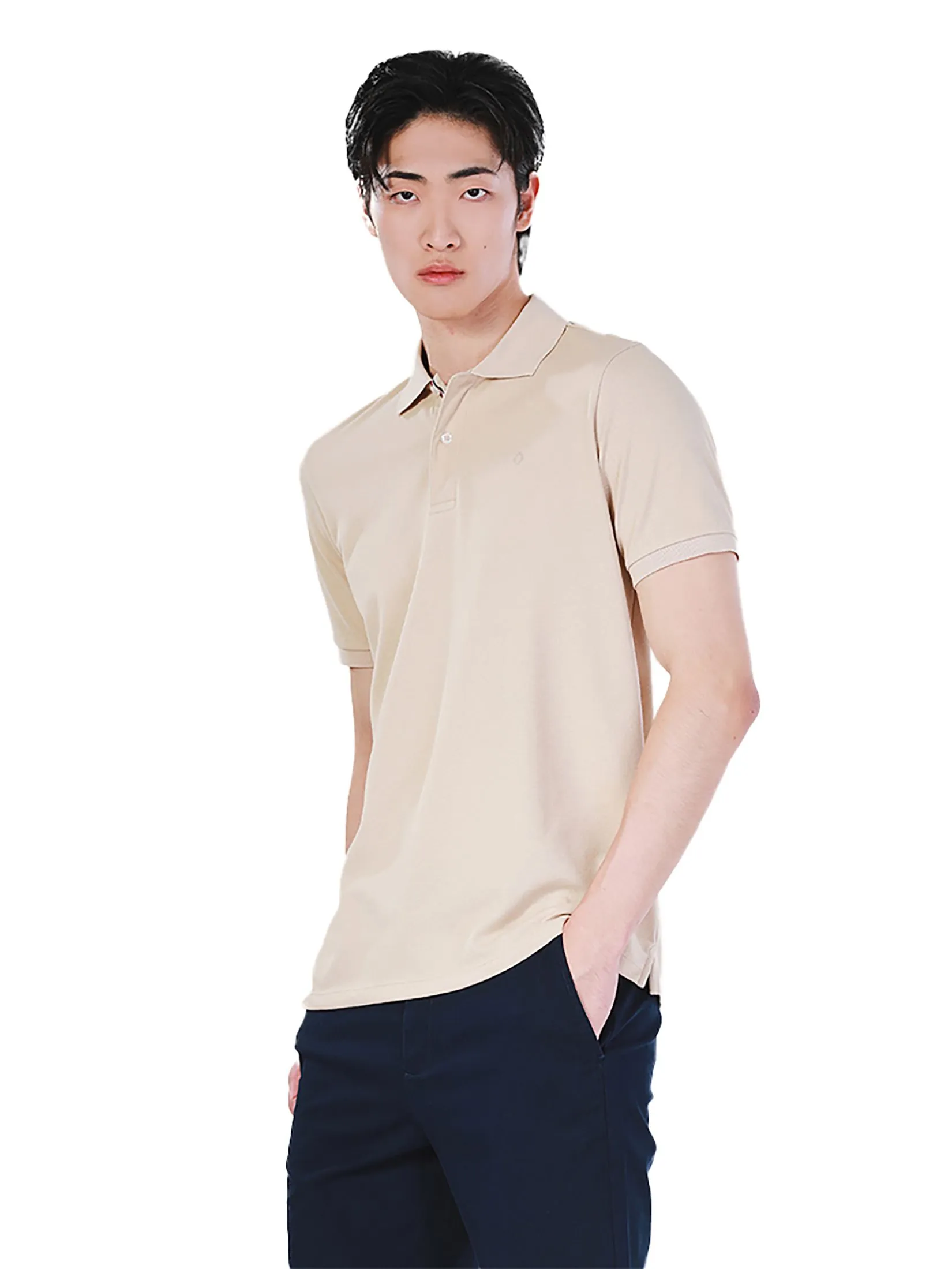 JOHN HENRY Men's Polo (Slim Fit) SDM Beige