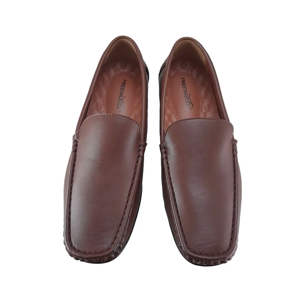 FREEWOOD SHOES Men Loafer plain-brown