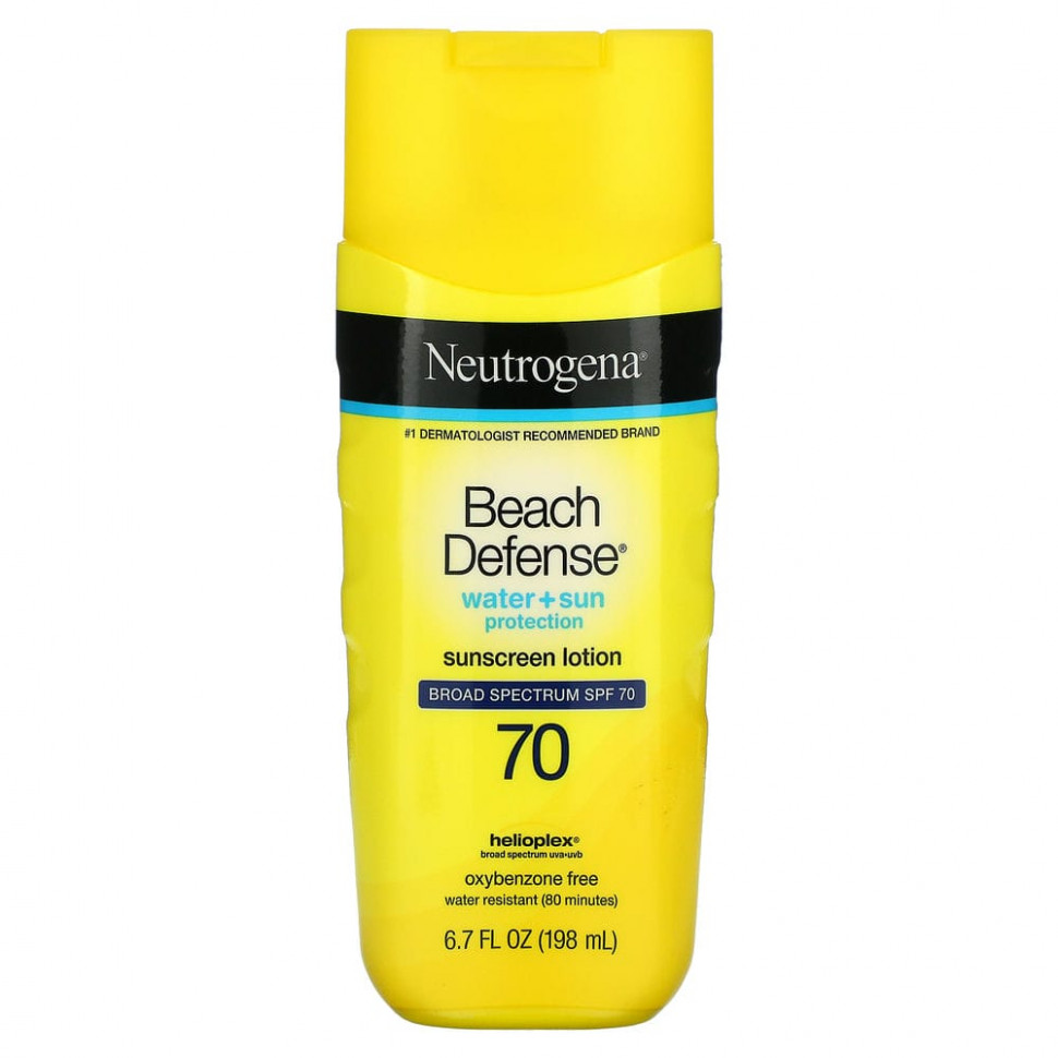 Neutrogena, Солнцезащитный лосьон Beach Defense, SPF 70, 198 мл (6,7 жидк. Унции)