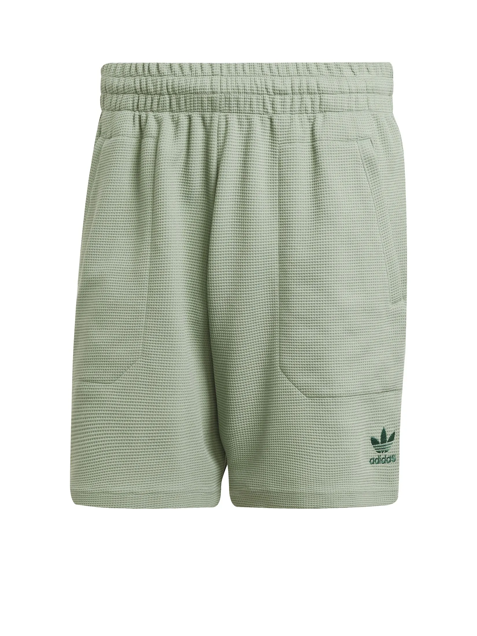 ADIDAS Men Shorts Essentials Trefoil Waffle Silver Green