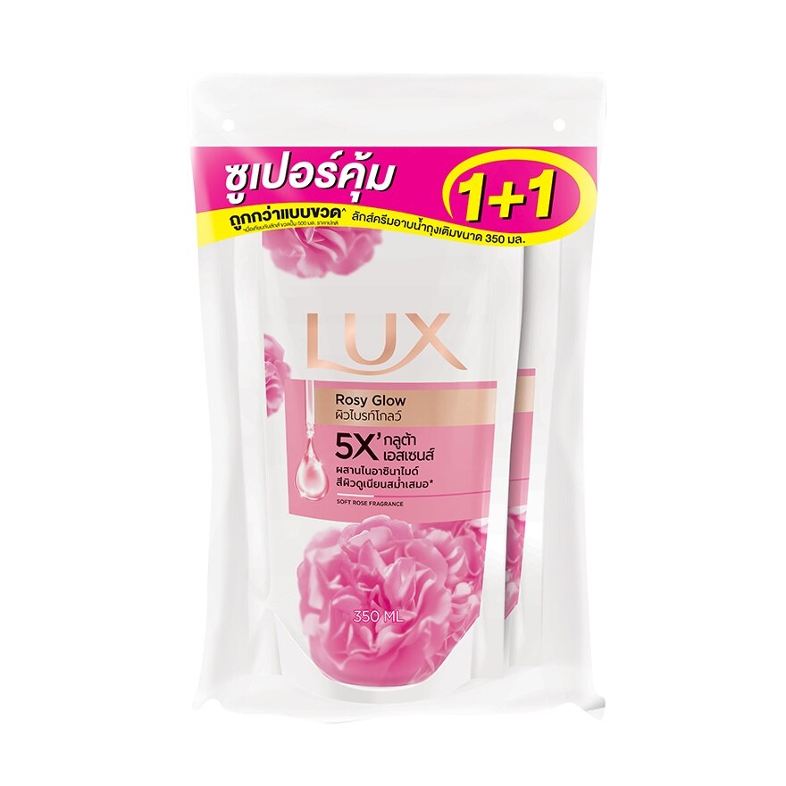Lux Shower Cream Rosy Glow 350 Ml. Refill Twin Pack