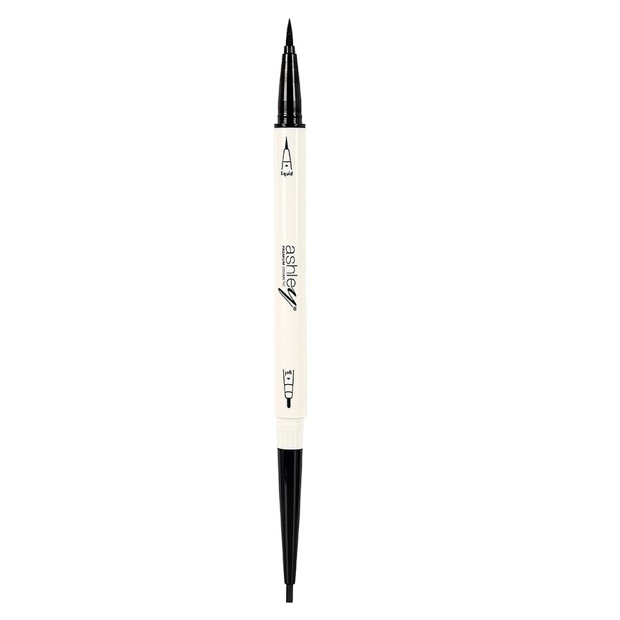 Ashley Charming Eyes Double Head Pen 0.1g.+0.35ml. 01 Black