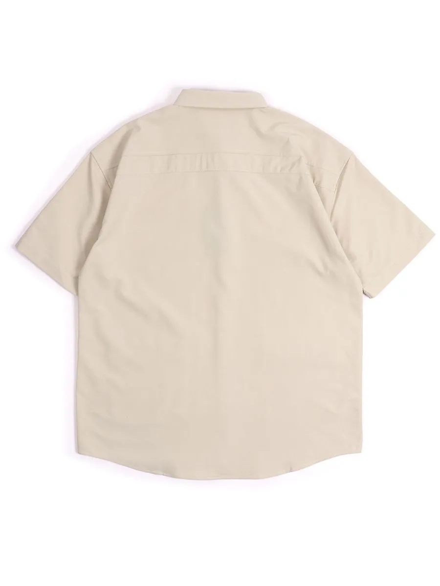 OASIS Men's Short sleeve Shirt Beige