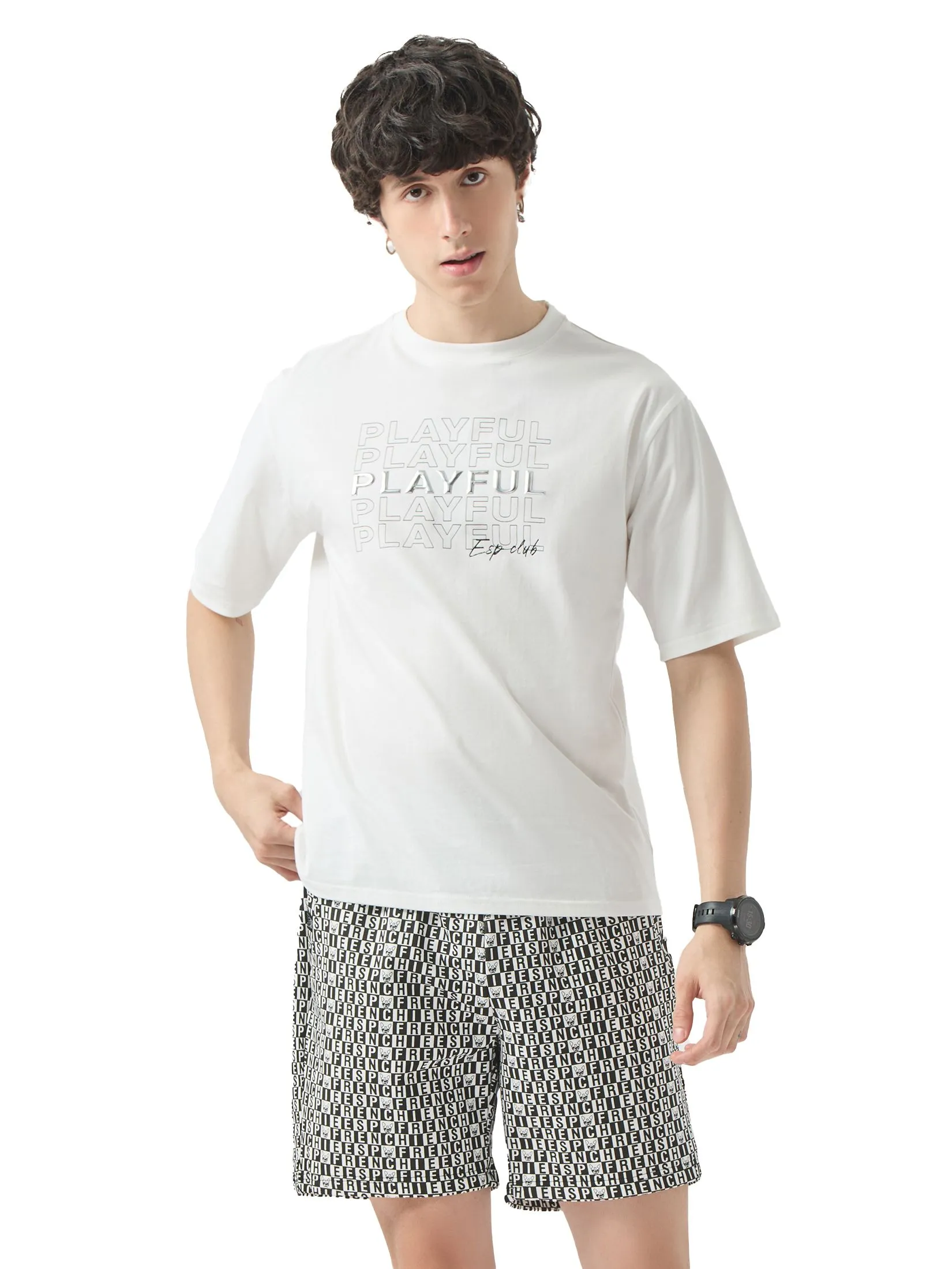 ESP Frenchie T- shirt Men White Size - S