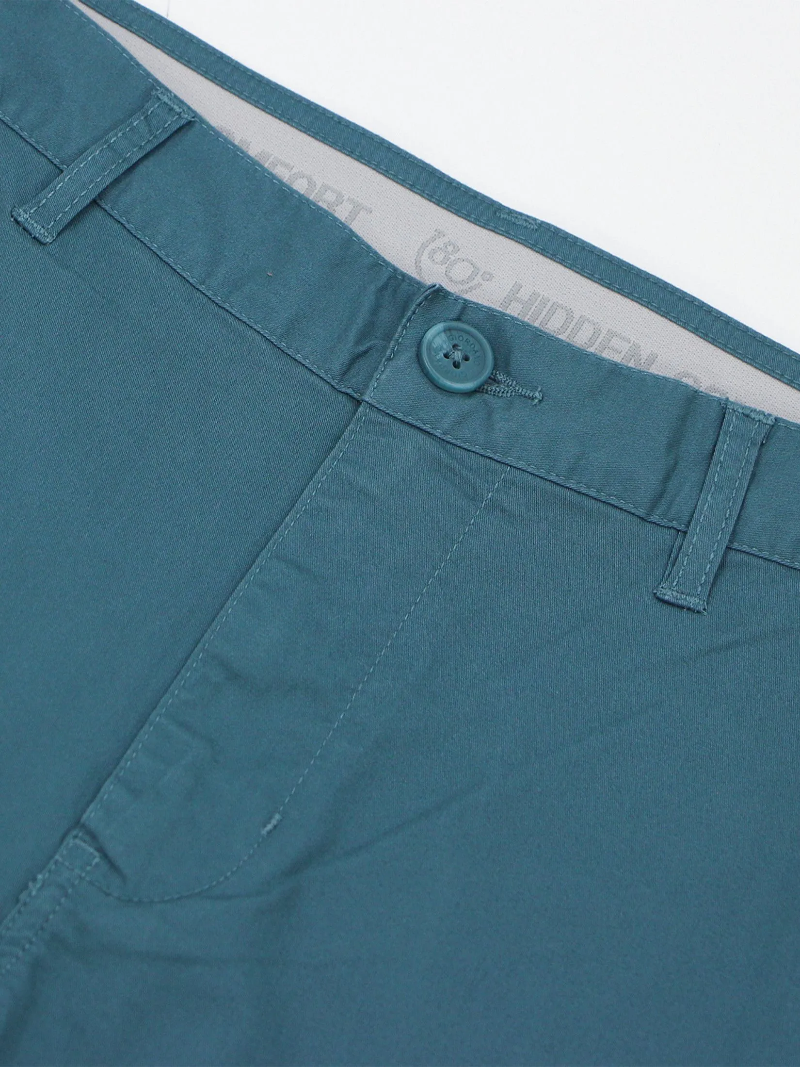GIORDANO Men's Slim Taper Shorts (180° Elastic Waist) Deep Emerald green