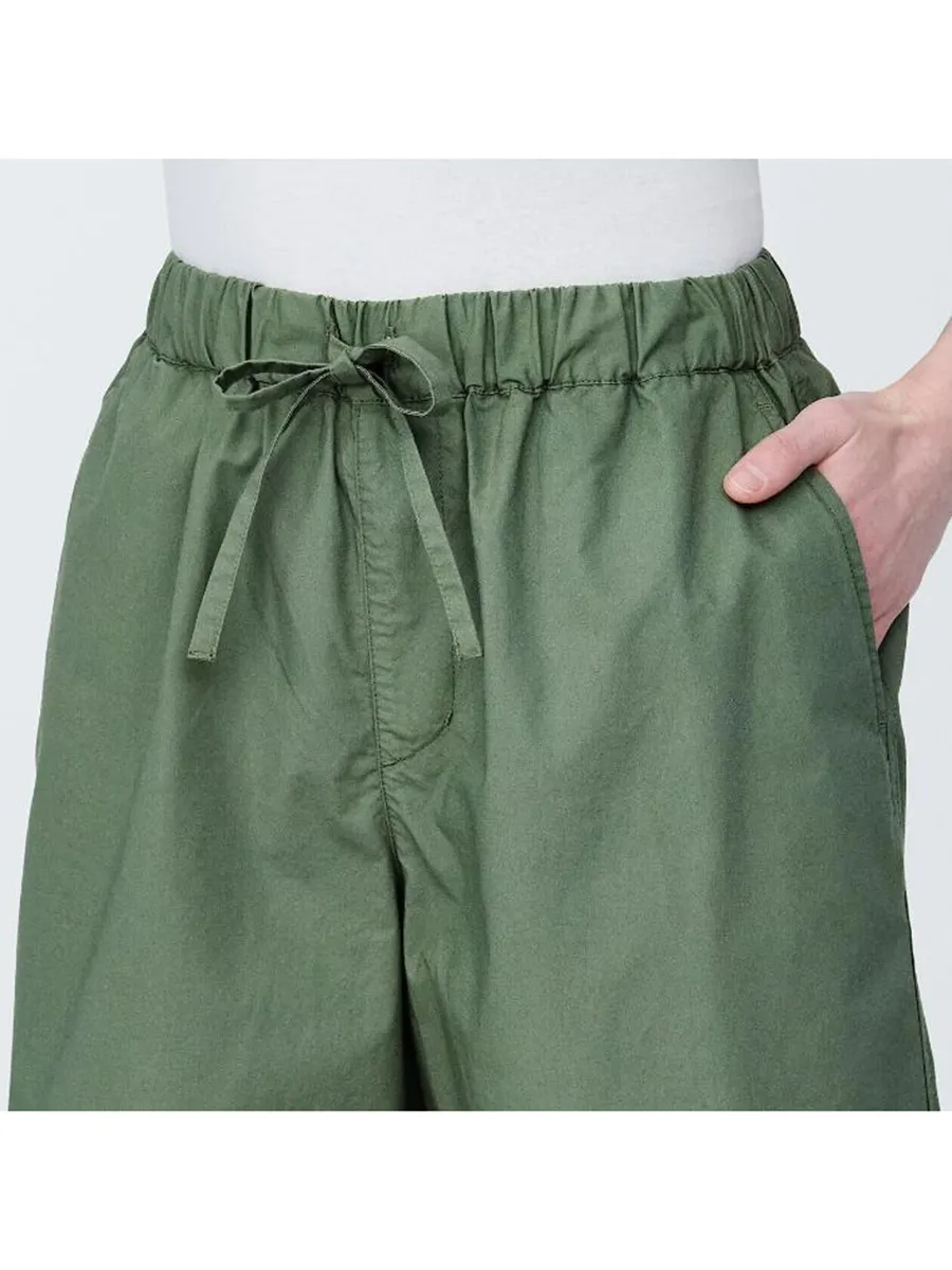 MUJI Women Short Pants Washed Broad Cloth