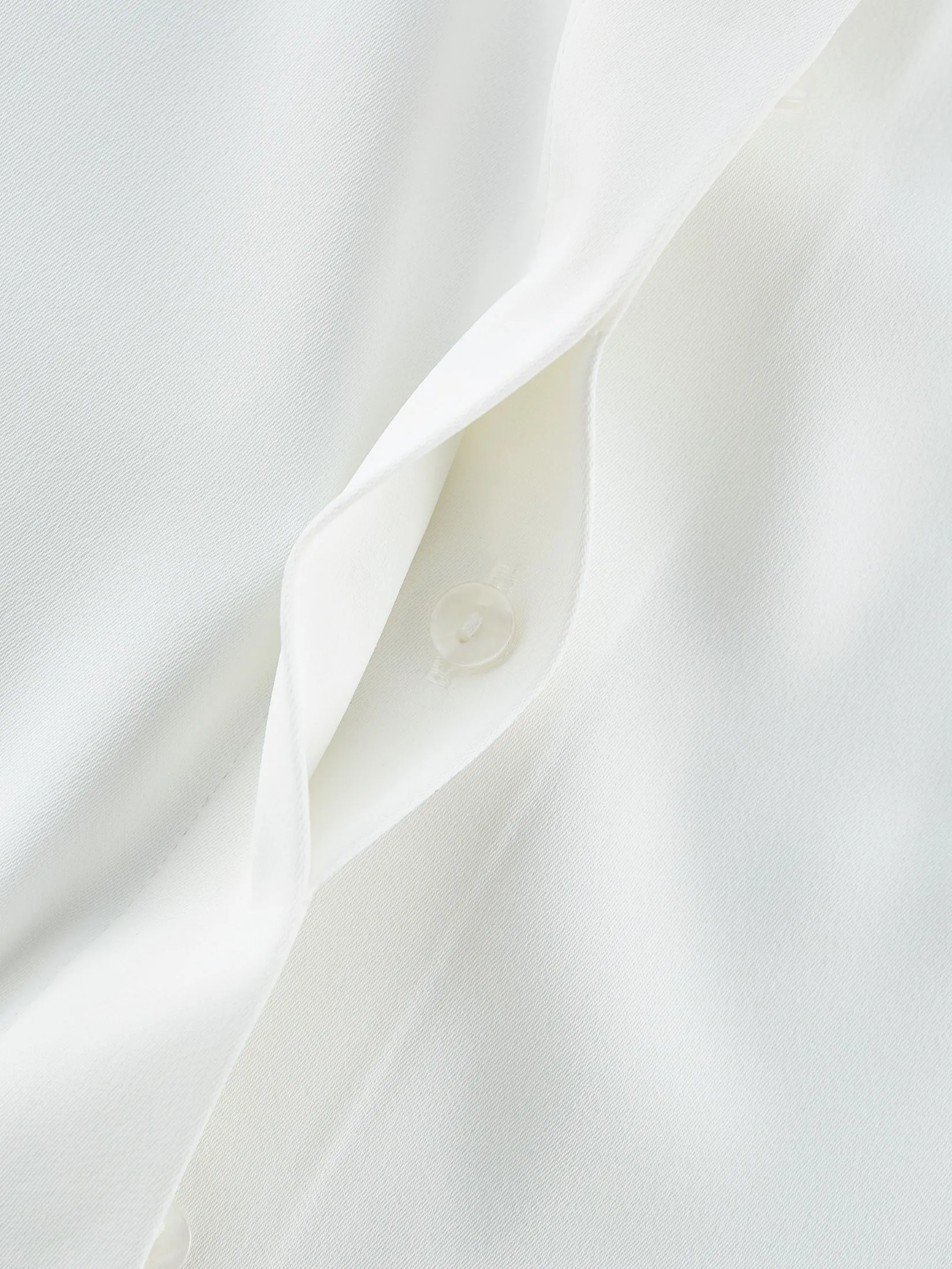 G2000 Women Clothing Satin Ruffled Stand Collar Blouse Regular Fit - Off-White