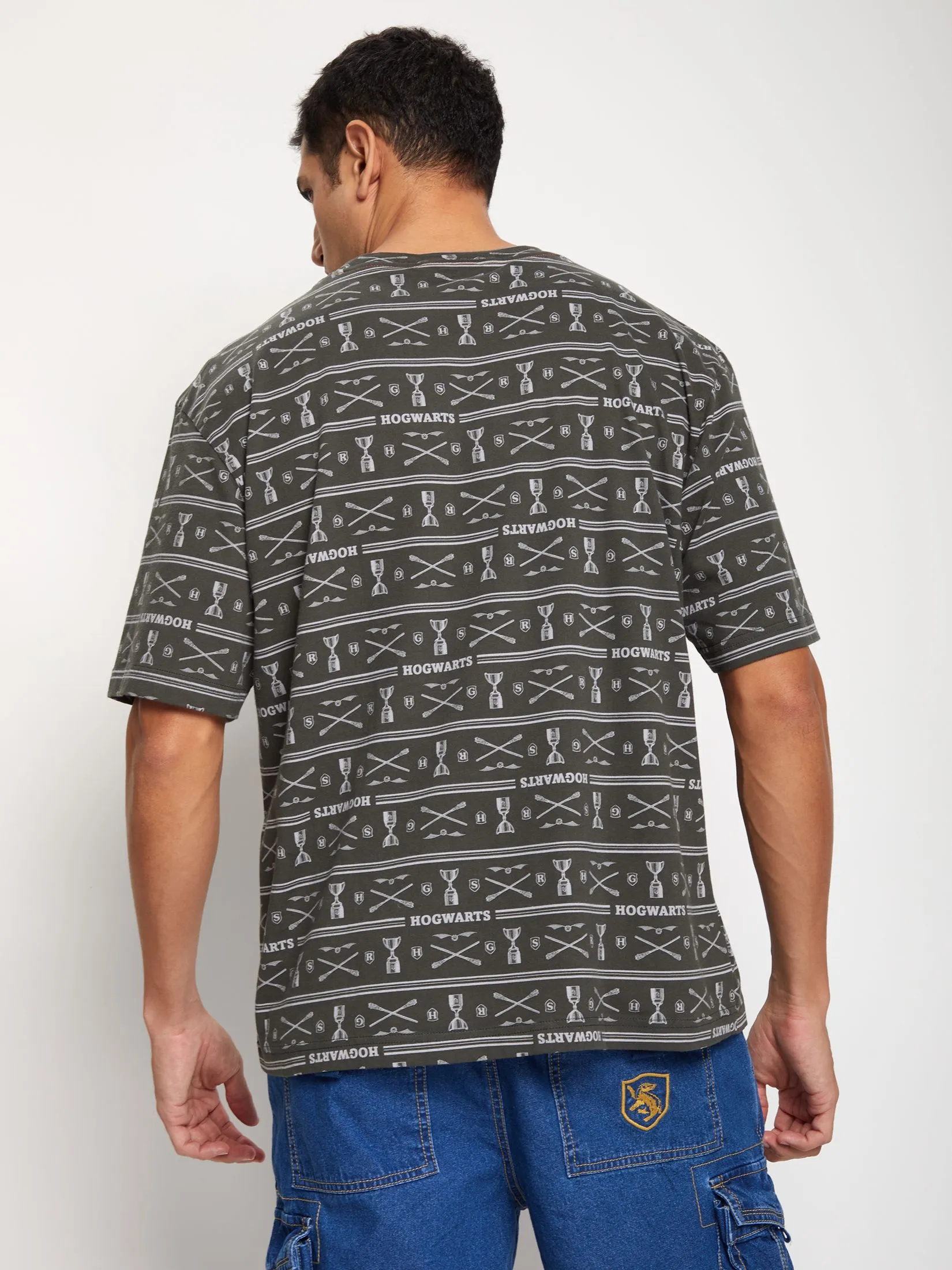 DEFRY 01 Men T-Shirt Short Sleeves Printed Grey