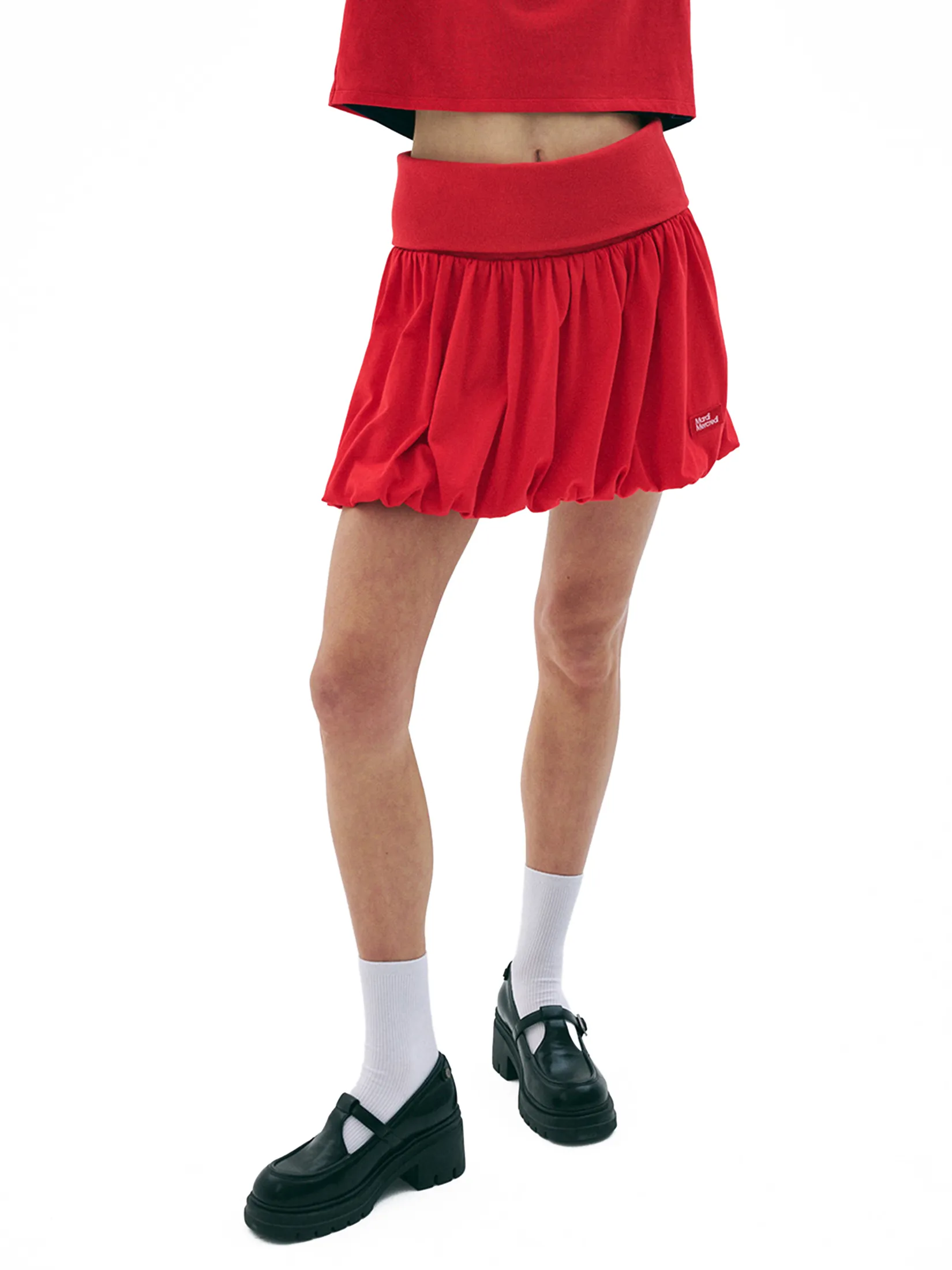 MARDI MERCREDI Volume Mini Skirt Red F