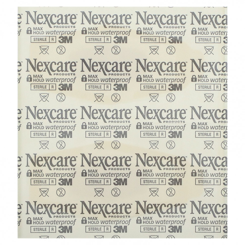 Nexcare, Водонепроницаемые бинты, максимальная фиксация, 60 бинтов одного размера