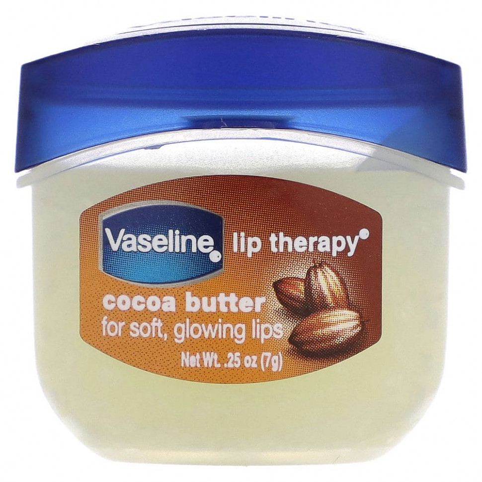 Vaseline, уход для губ, какао-масло, 7 г (0.25 унций) - VSL-23251-2 шт.|Масло какао