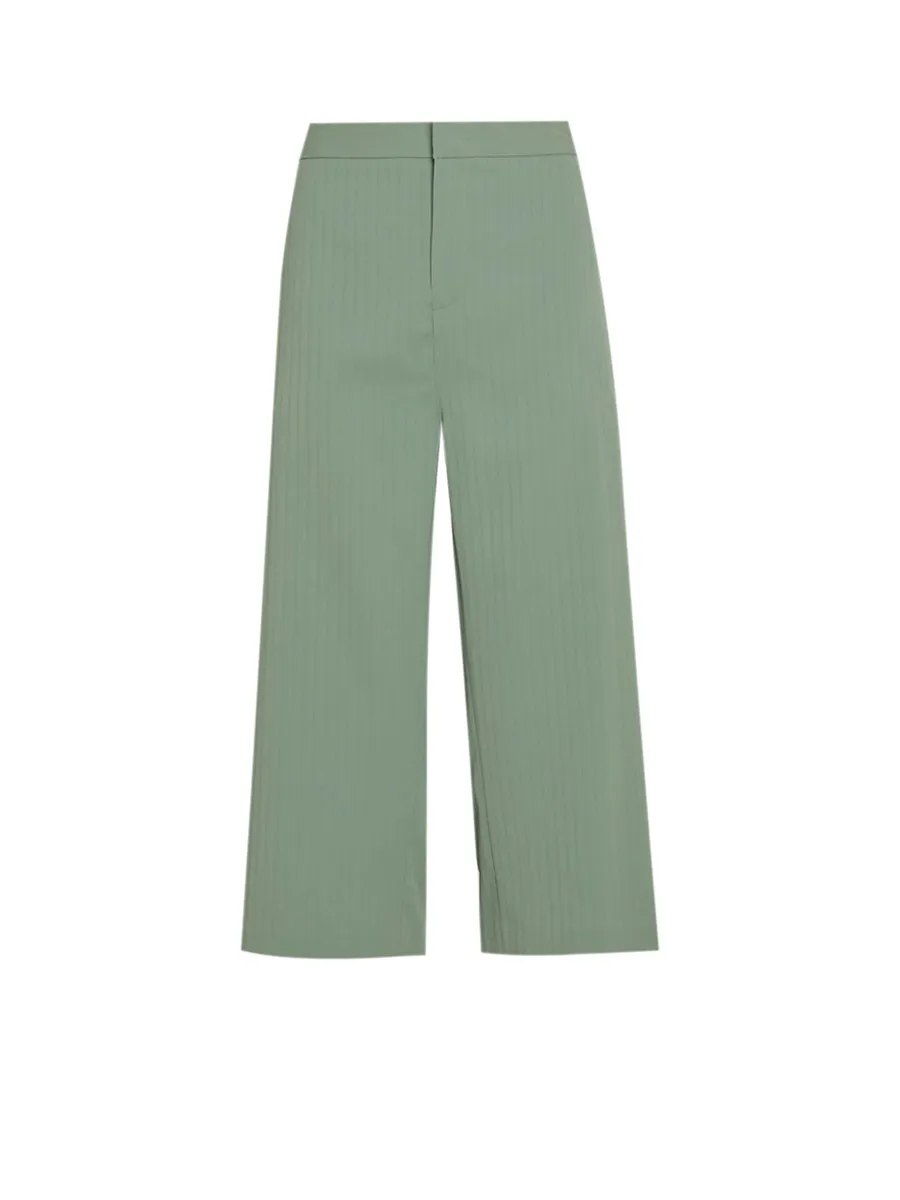 CRUISE BY CHRISTIANA Green Texture Stripe Straight Pants No.CC97P1B6084