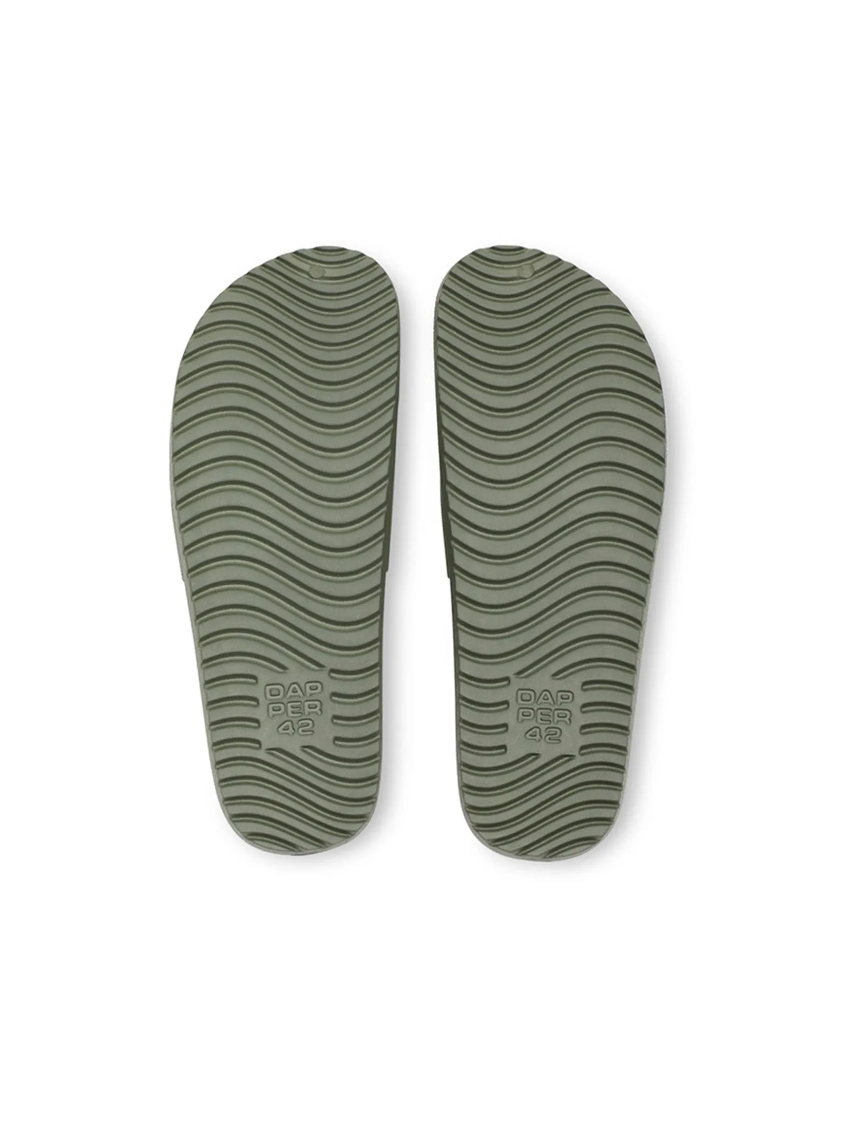 DAPPER DAPPER Iconic Comfort Pool Slide Sandals Olive Green