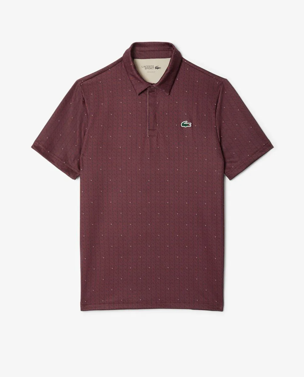 LACOSTE Regular Fit UV Protect Golf Polo Shirt Red