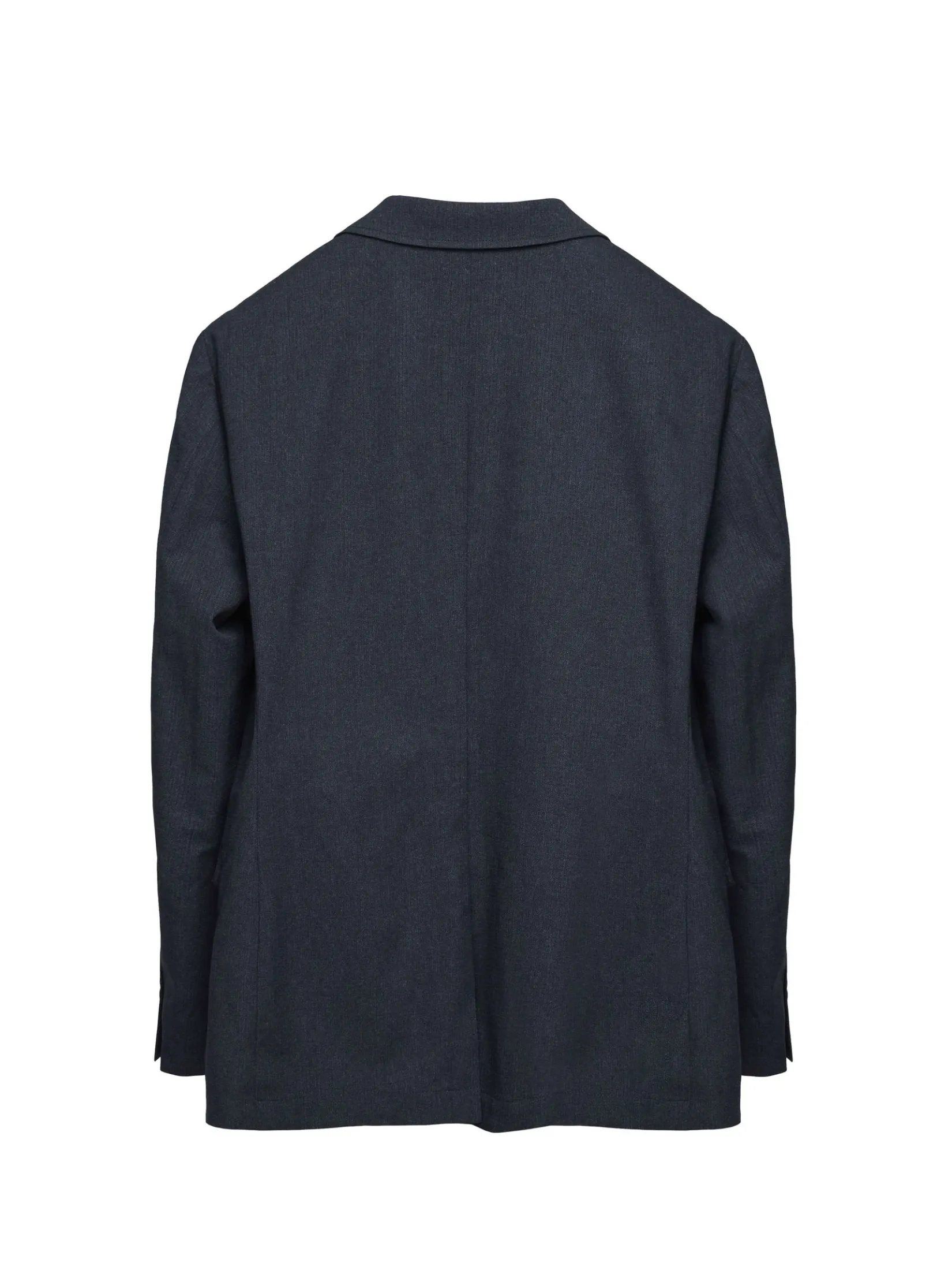 TAKEO KIKUCHI MEN NAVY CS PRIMEFLEX DOTAIR PLAIN WEAVE JACKET