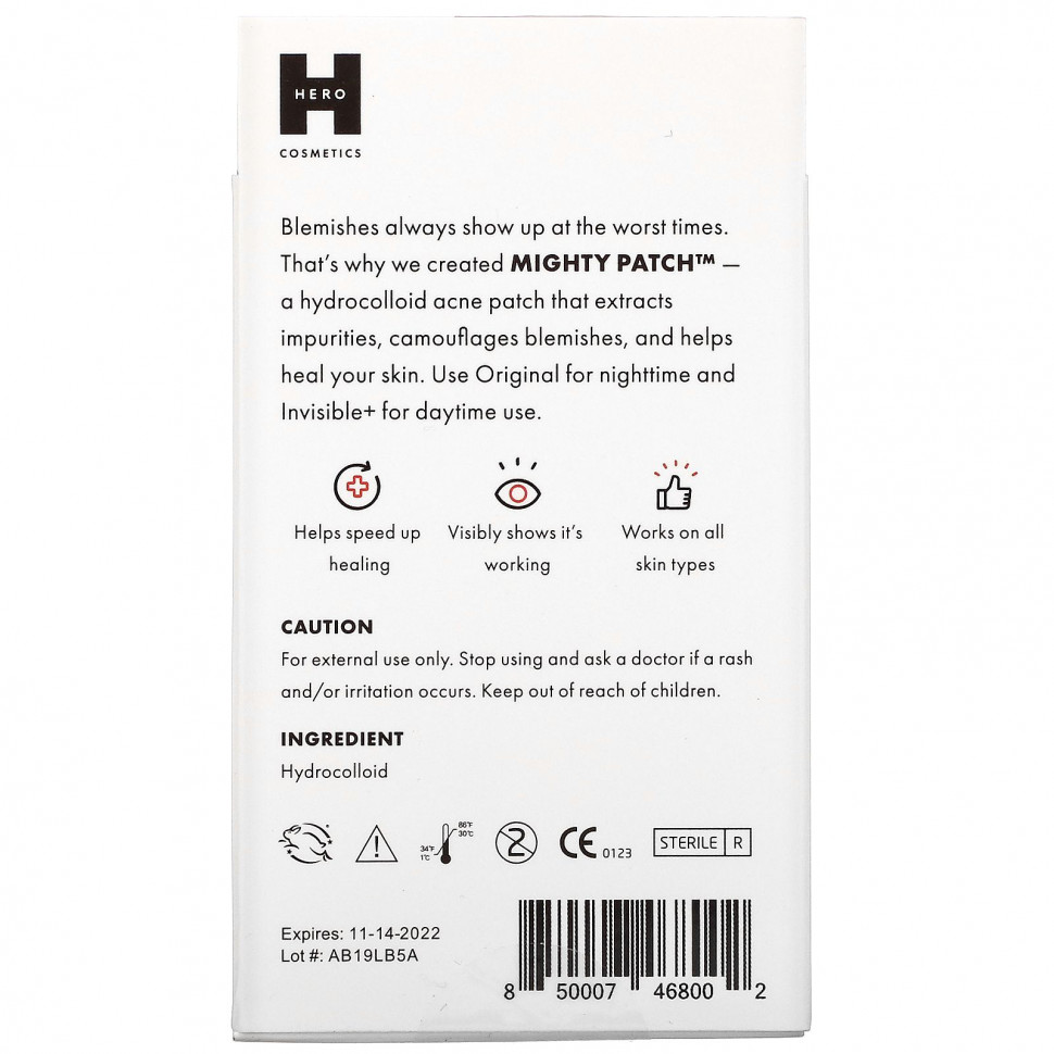 Hero Cosmetics, Mighty Patch Duo, 6 Original + 6 Invisible+ Patches