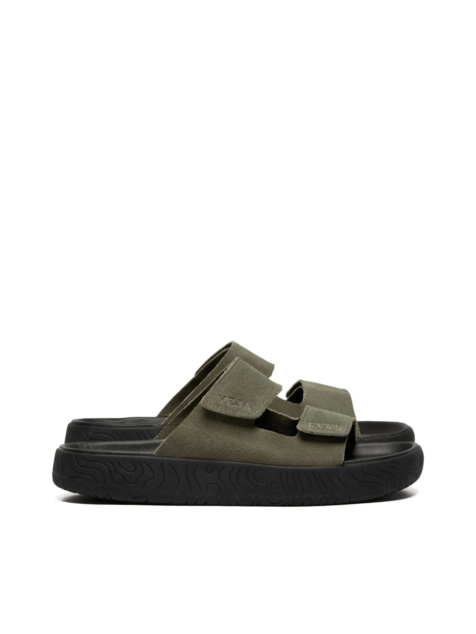 VEJA Men Slide Sandals Etna SS25 Kaki Black Size - 43 EU