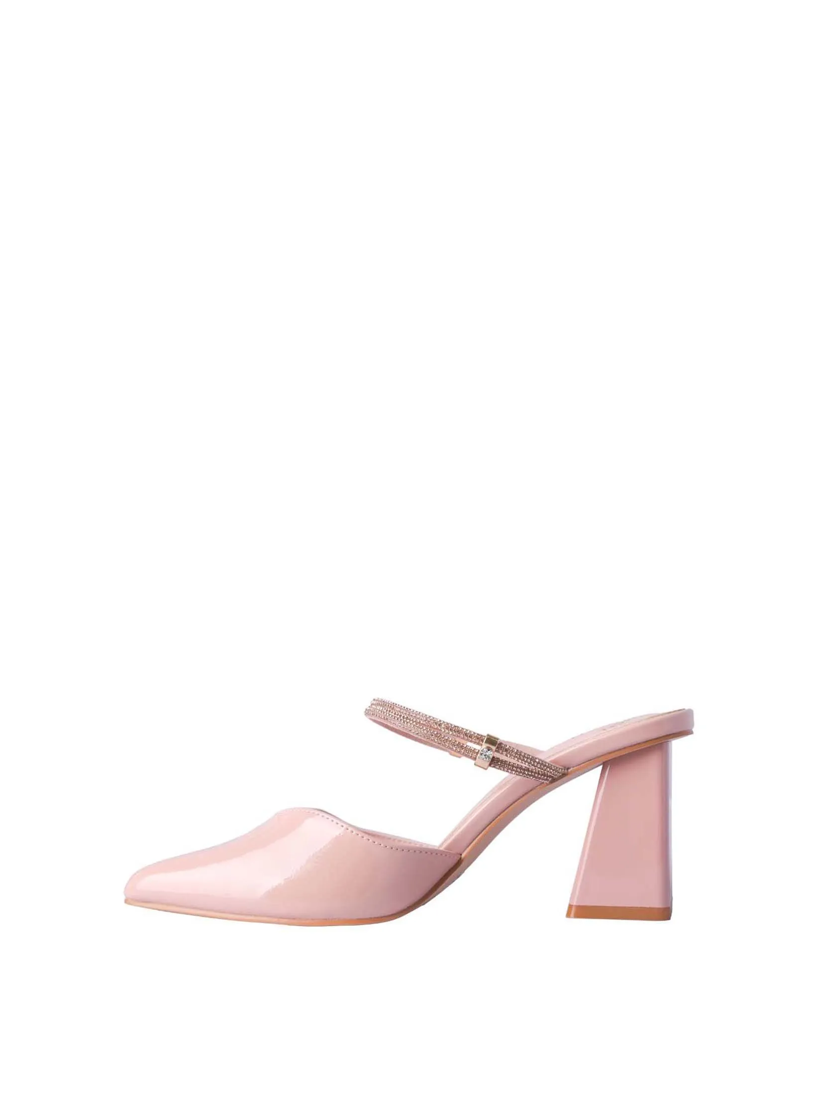 VILLAINS SF TALIA Women's Mule Heels PINK PATENT