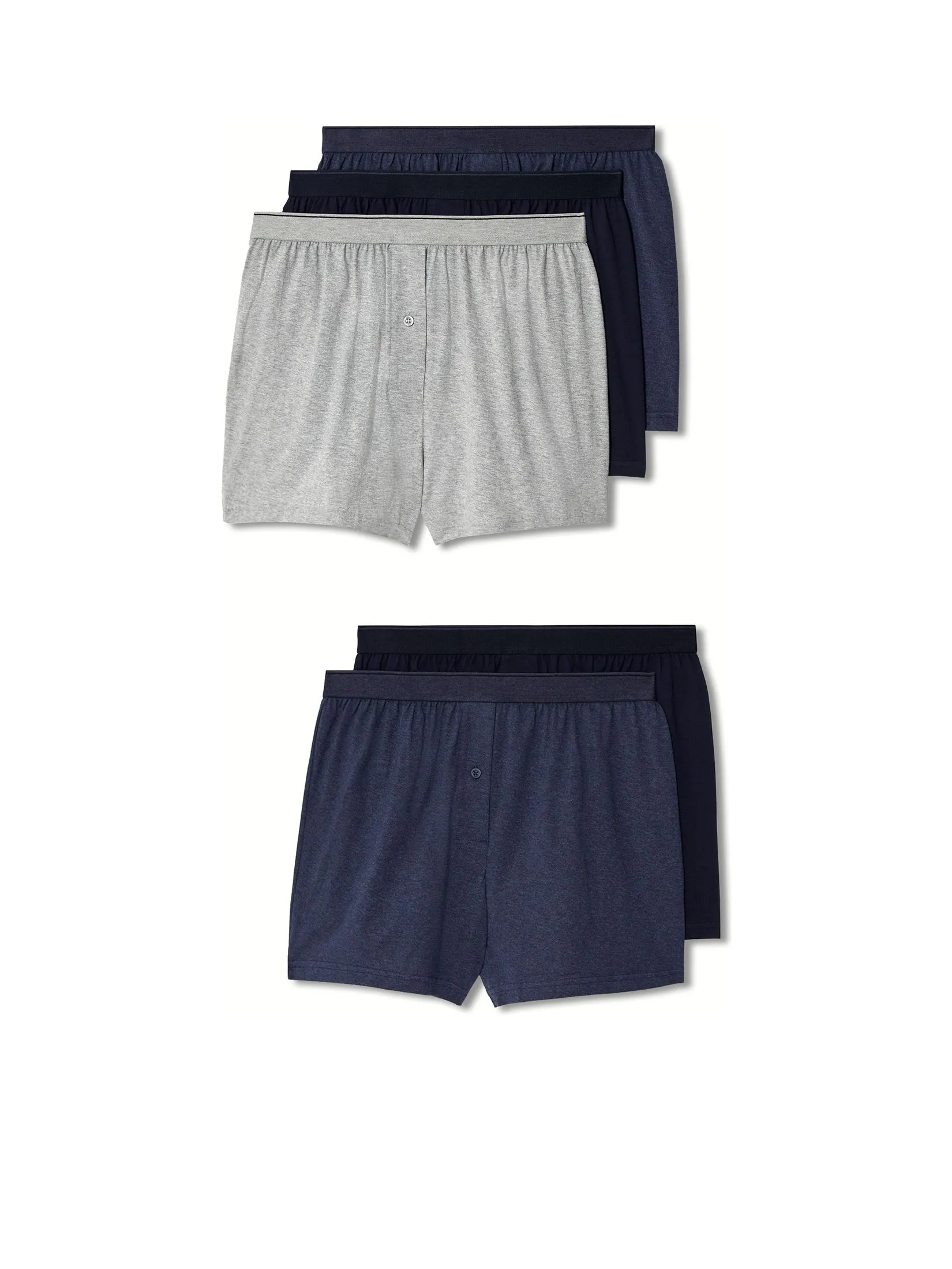 MARKS & SPENCER 5Pk Pure  Cotton Cool & Fresh Jersey Boxers T148304FPD00W1