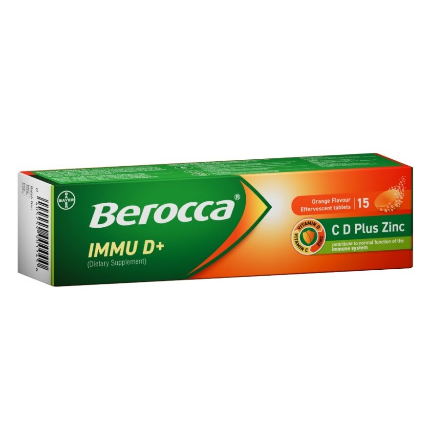 Berocca IMMU D+ Orange Flavor 15 Tablet