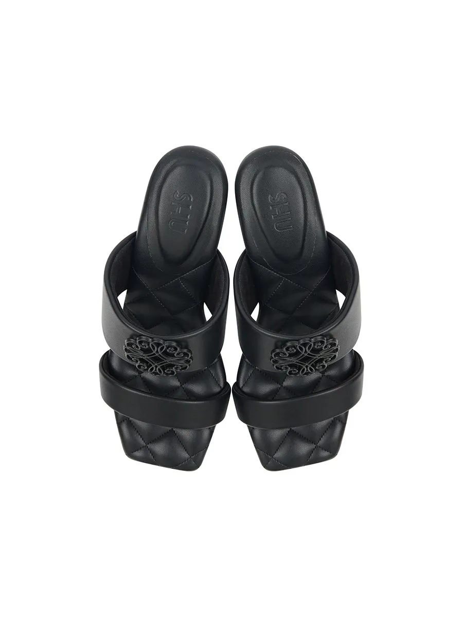 SHU WOMEN  PALETTE SOFT 2" INFINITE HEART ONTONE - BLACK