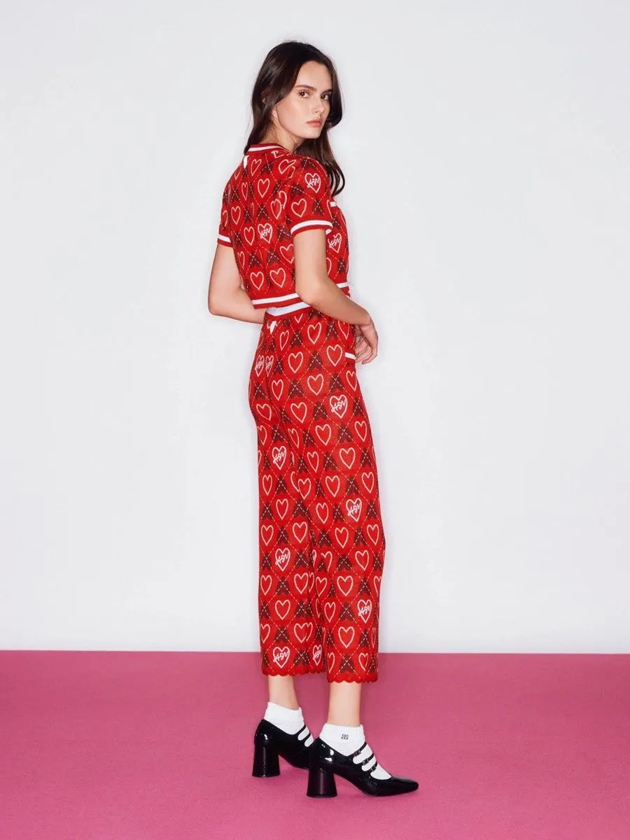 ASV (RS24) Asv Sweetheart Women Knitted Pants Red