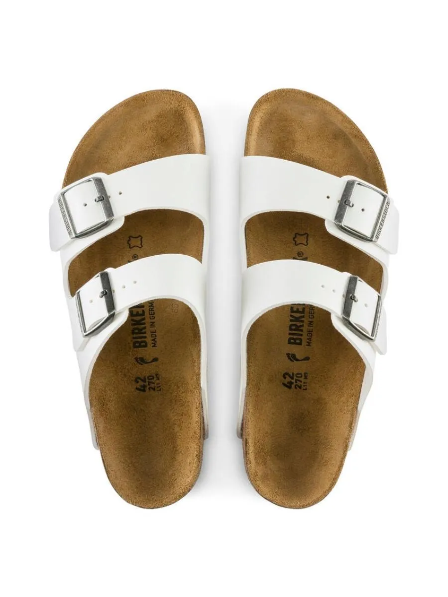 BIRKENSTOCK UNISEX SANDALS ARIZONA BIRKO-FLOR WHITE
