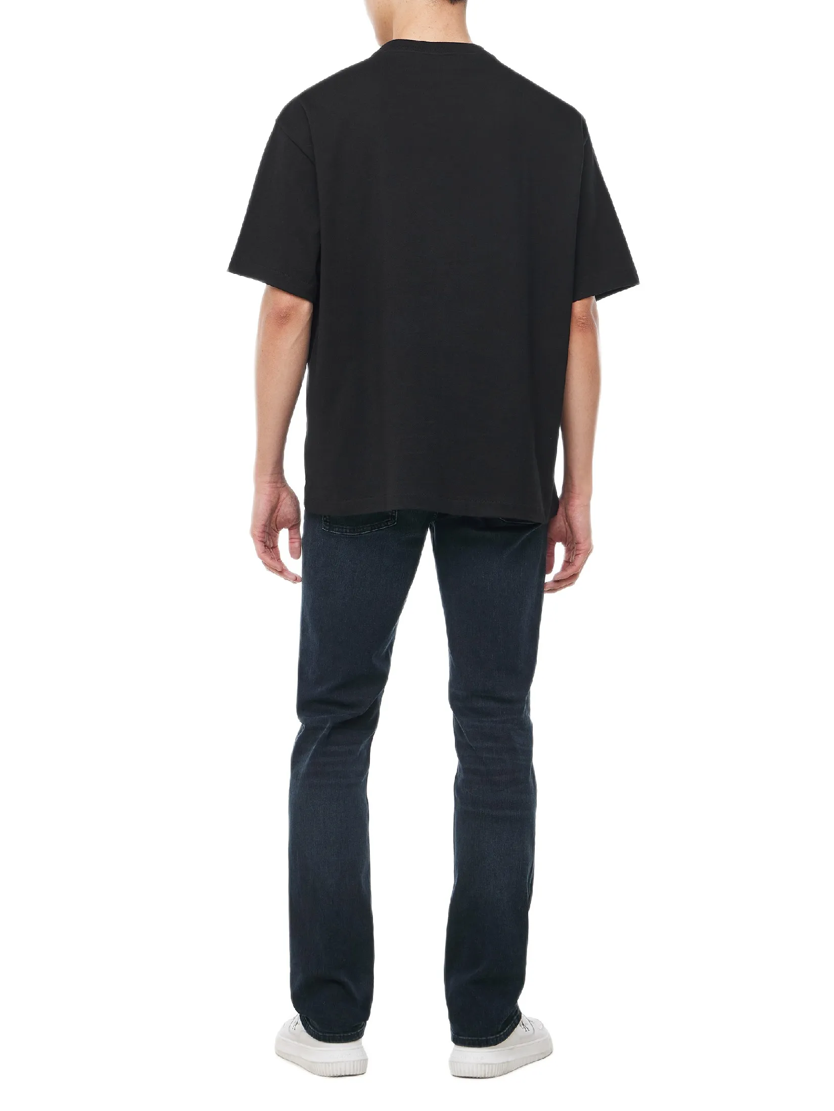 CALVIN KLEIN Men s Relaxed Fit Standard Logo Crew Neck Short Sleeve T-Shirt  Black