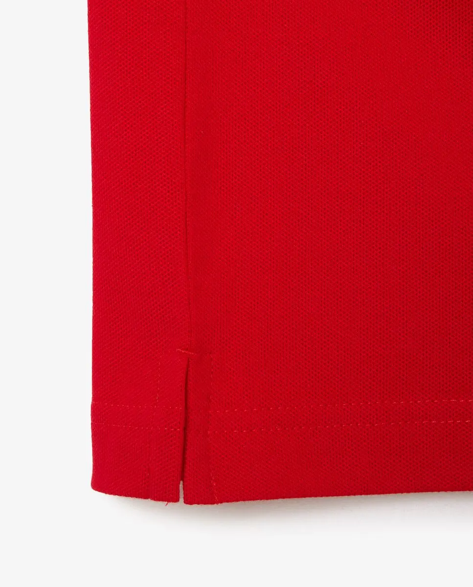 LACOSTE Slim Fit Stretch Piqu  Polo Shirt Red