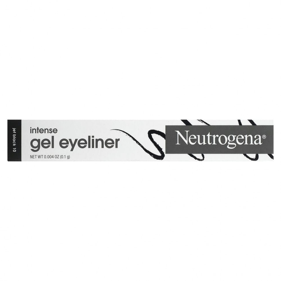 Neutrogena, Интенсивная гелевая подводка для глаз, черный как смоль 10, 0,1 г (0,004 унции)