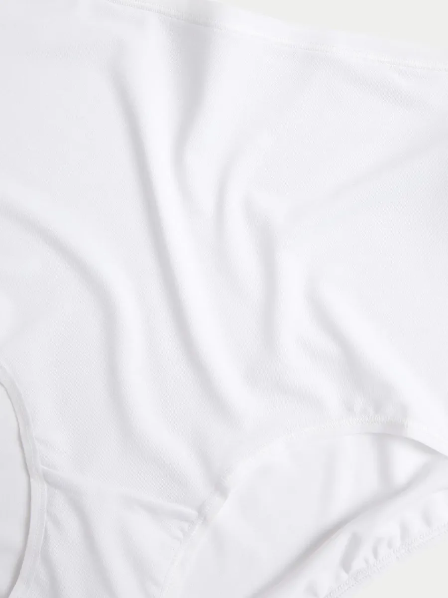 MARKS & SPENCER Women Full Briefs 10pk High Waisted White