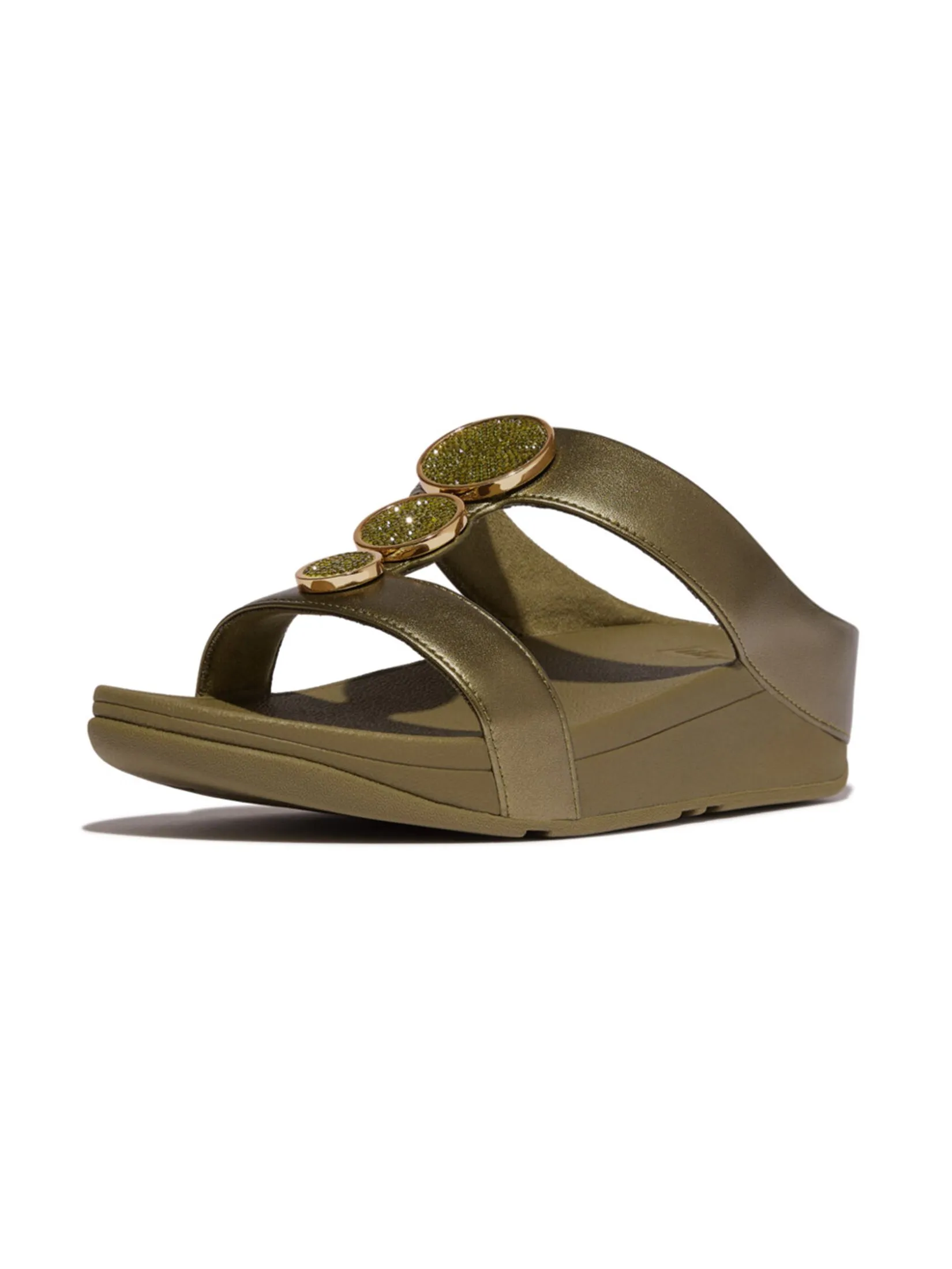 FitFlop™ WOMEN'S HALO BEAD-CIRCLE METALLIC HBAR GREEN