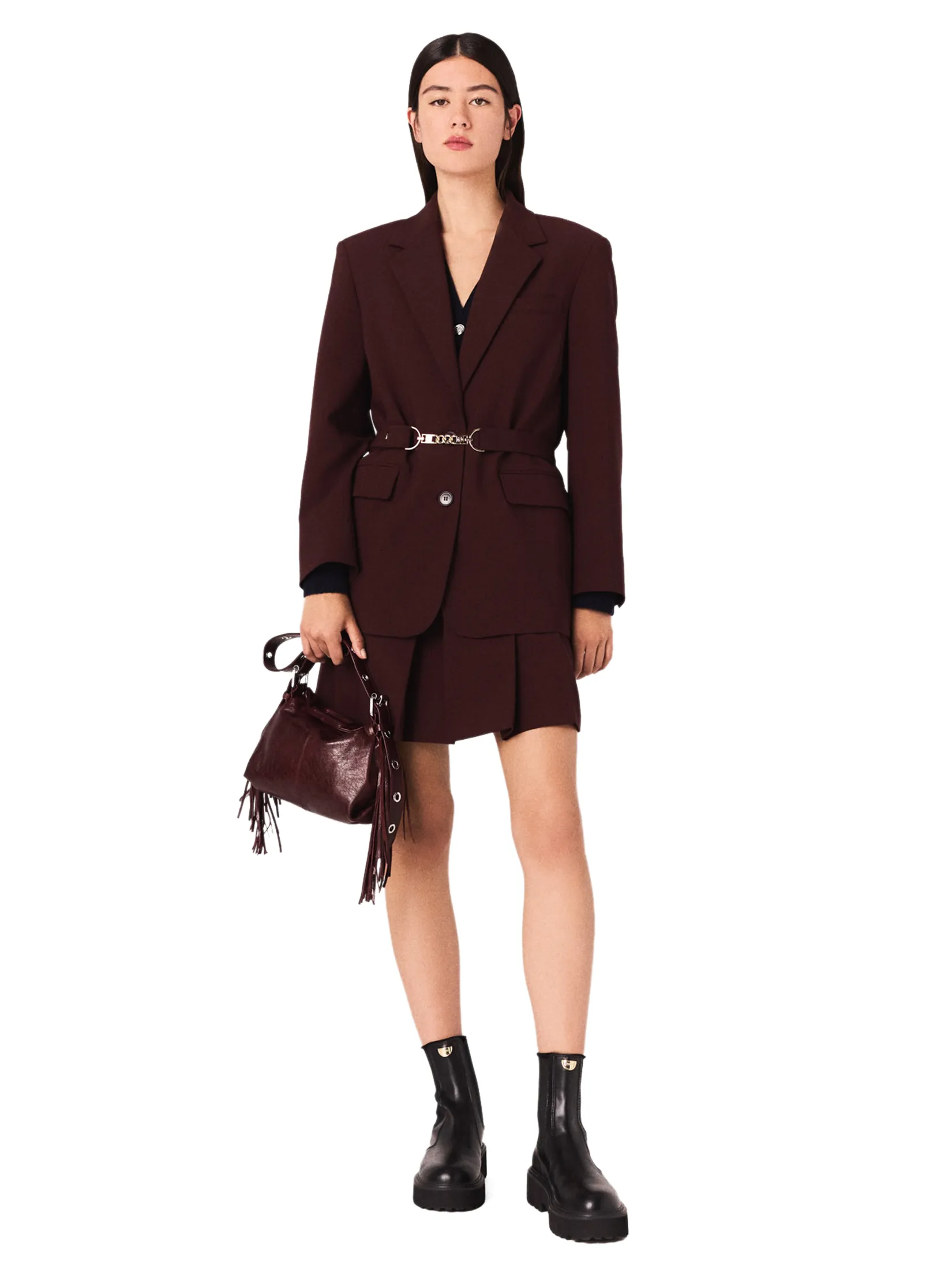 MAJE Women Suit Jacket Belted