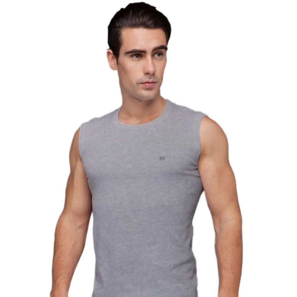 GUY LAROCHE INNERWEAR Grey Tank top round neck JVR2423R8GY