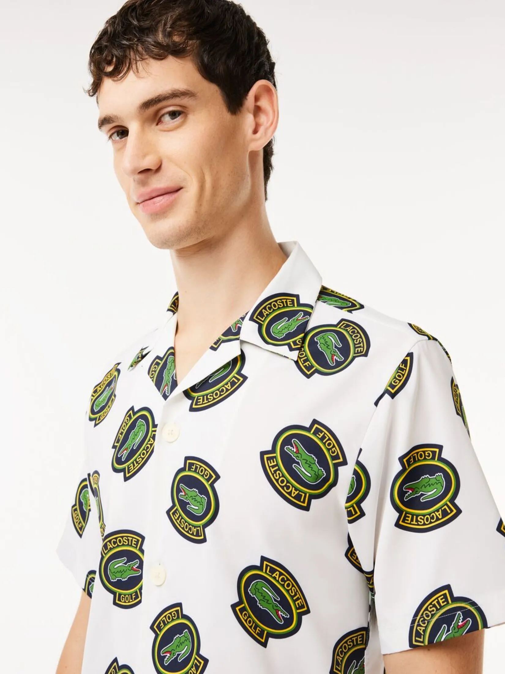 LACOSTE Ultra-Dry Anti-UV Short Sleeved Golf Shirt White