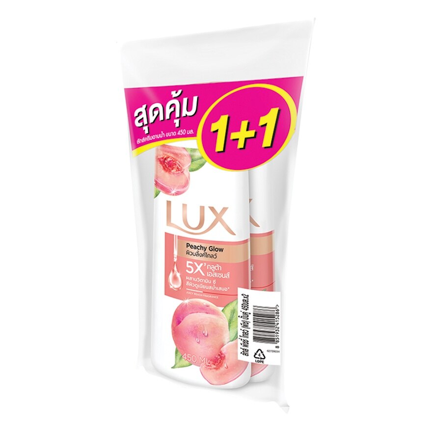 Lux Shower Cream Peachy Glow 450 Ml. Twin Pack