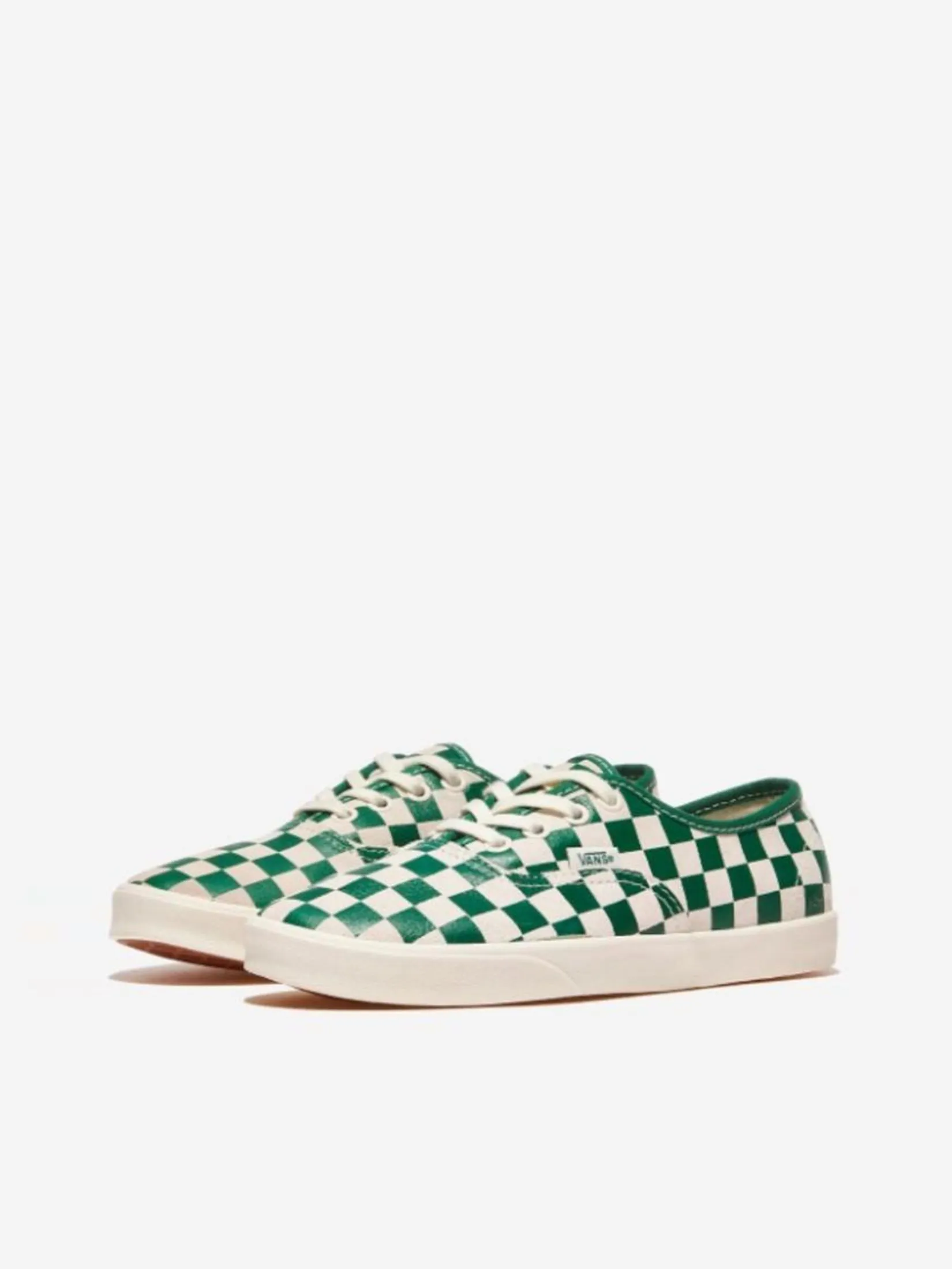 VANS Unisex Sneakers Authentic Lowpro - Checkerboard Green
